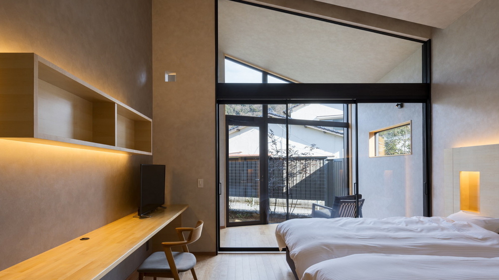 ツイン　洋室サンルーム　ベッド