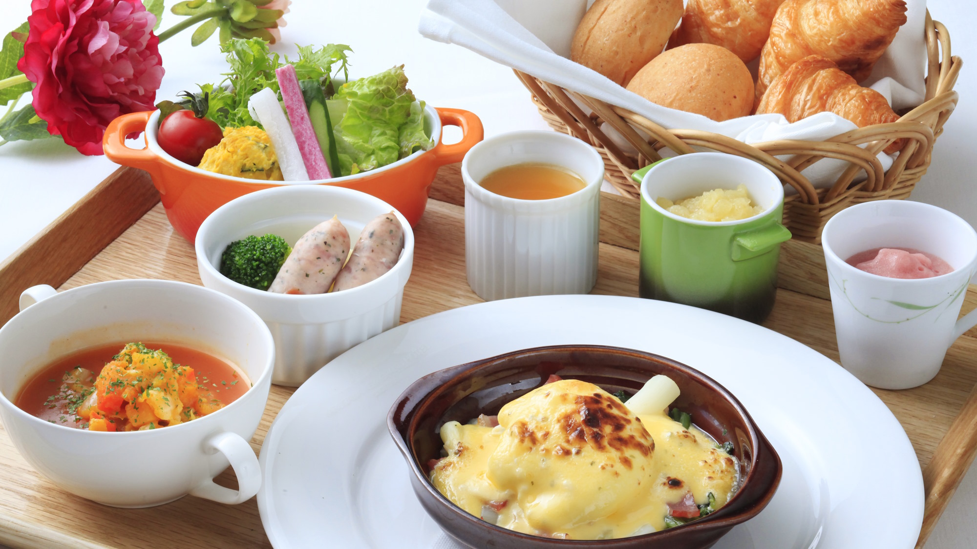 【朝食付】24時までチェックインOK／高原野菜を使用した洋朝食をご用意＜朝食のみ＞
