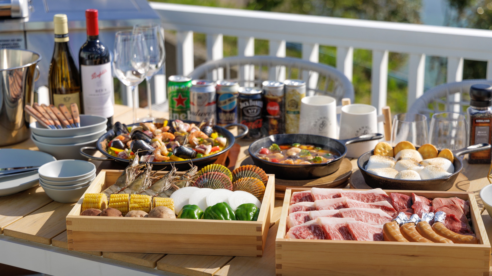 【2つの特典付き】★プレミアムBBQ★専用屋外テラスのBBQコンロで非日常体験＜一泊二食＞