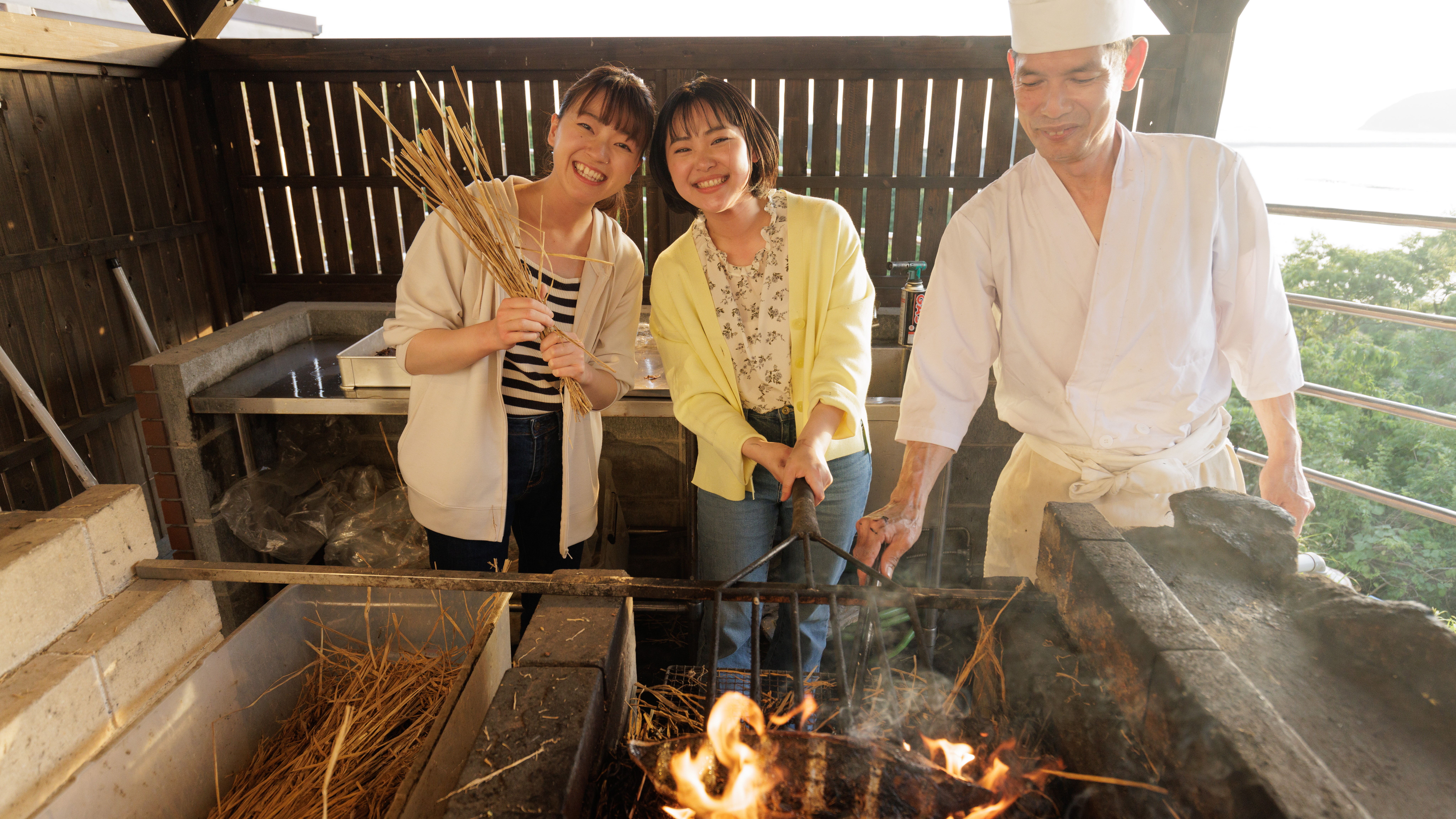 鰹の藁焼き体験