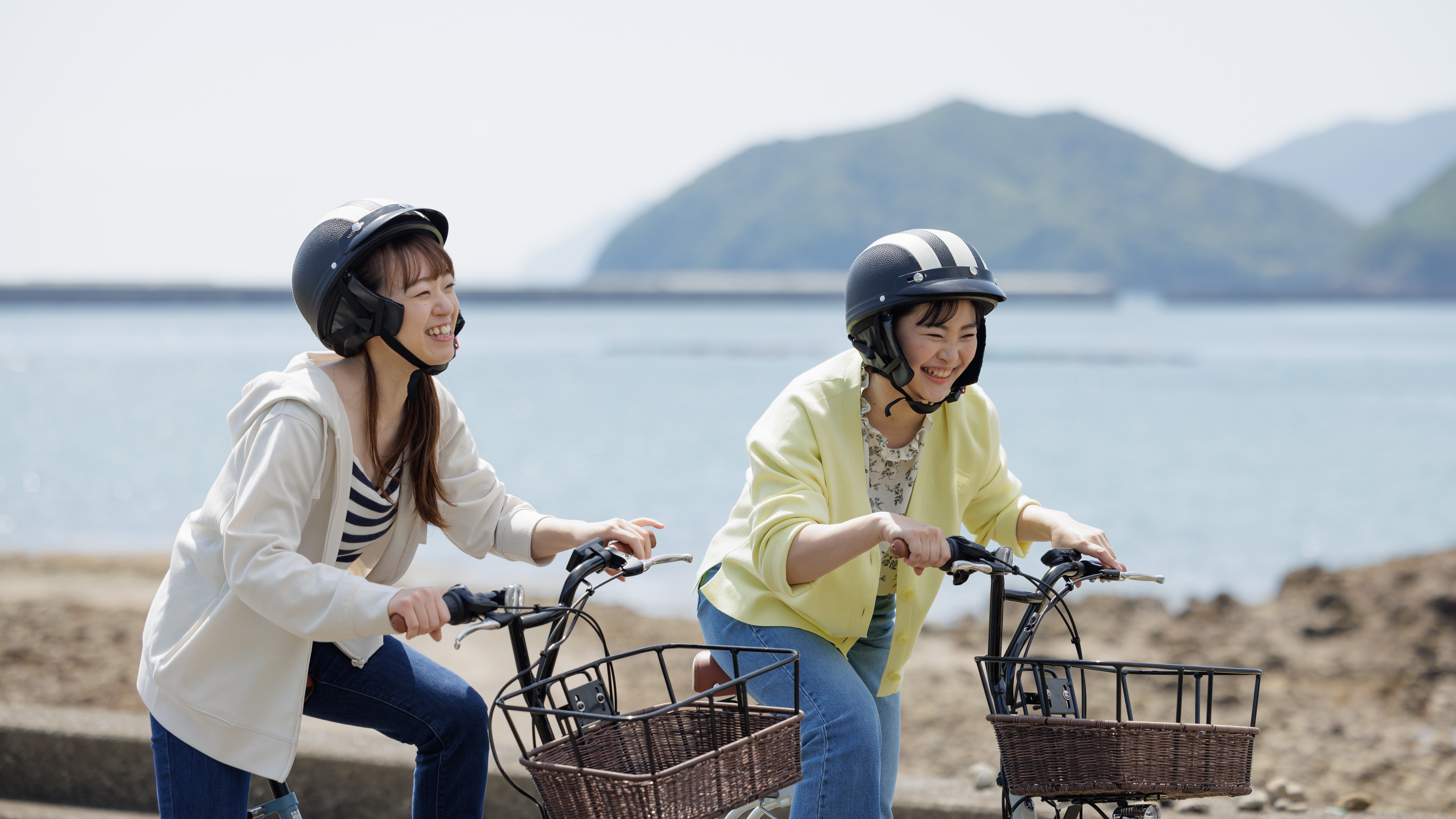 ご友人とサイクリング！