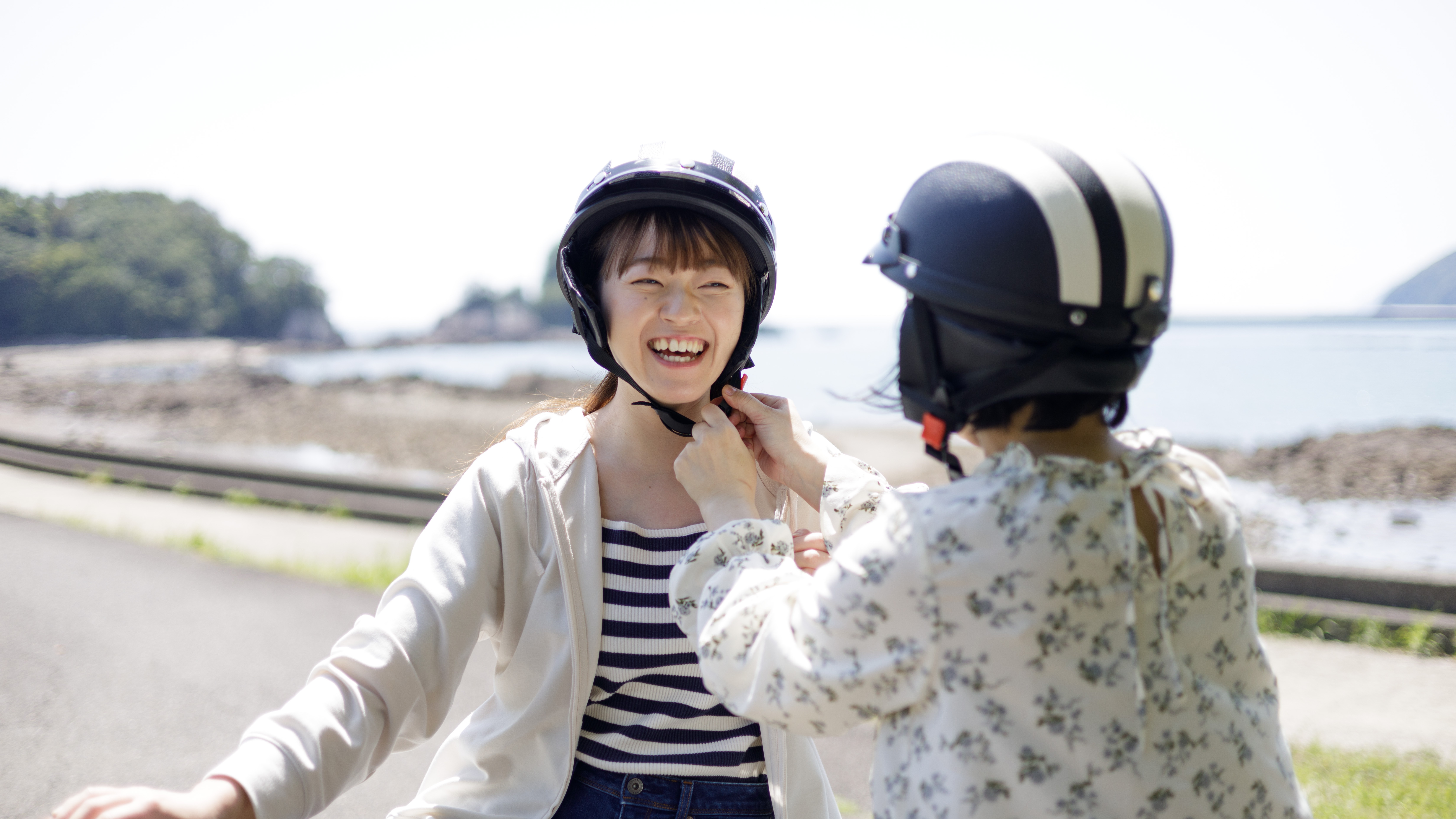 山と海に囲まれてサイクリング