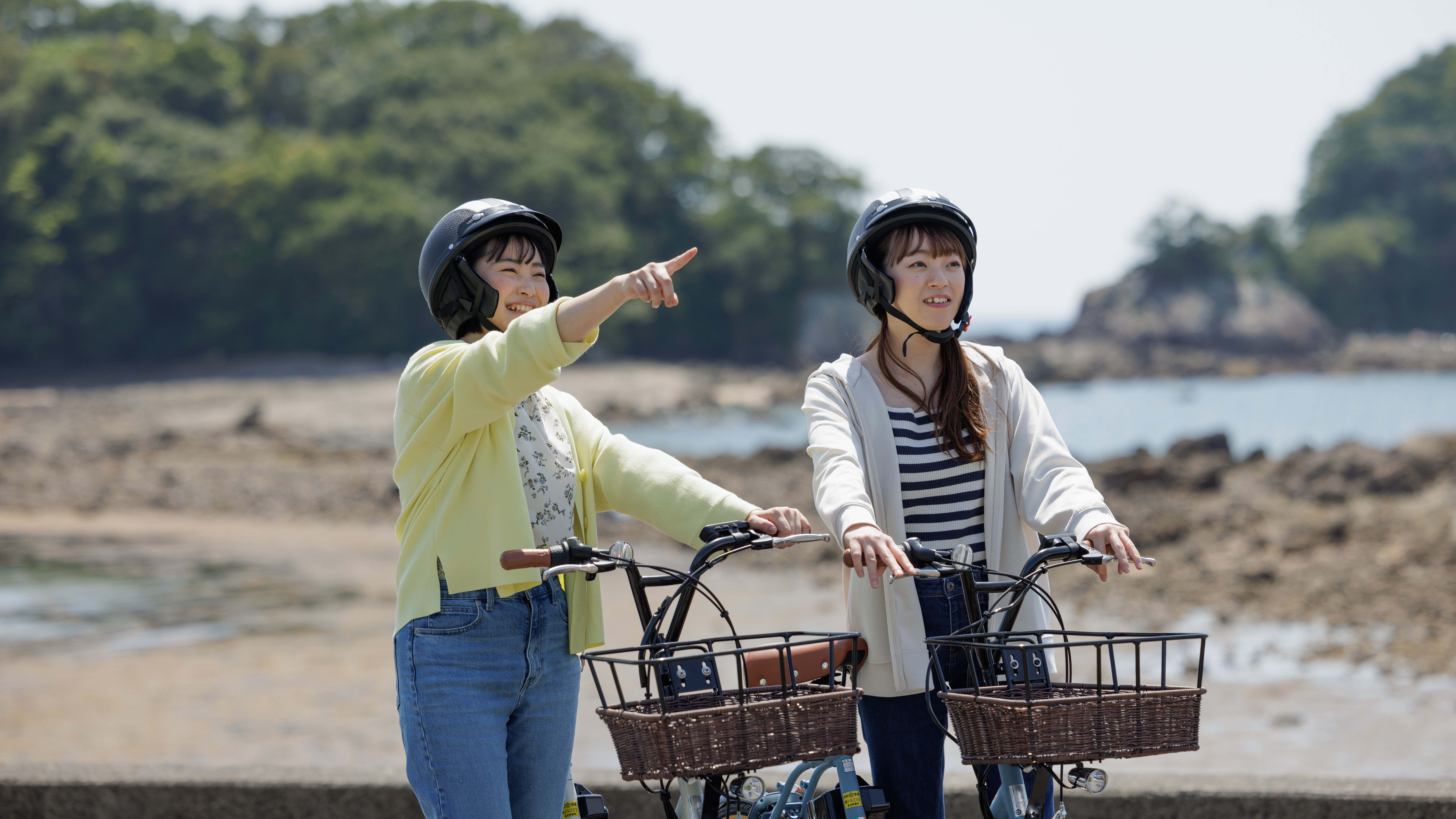 ご友人とサイクリング！