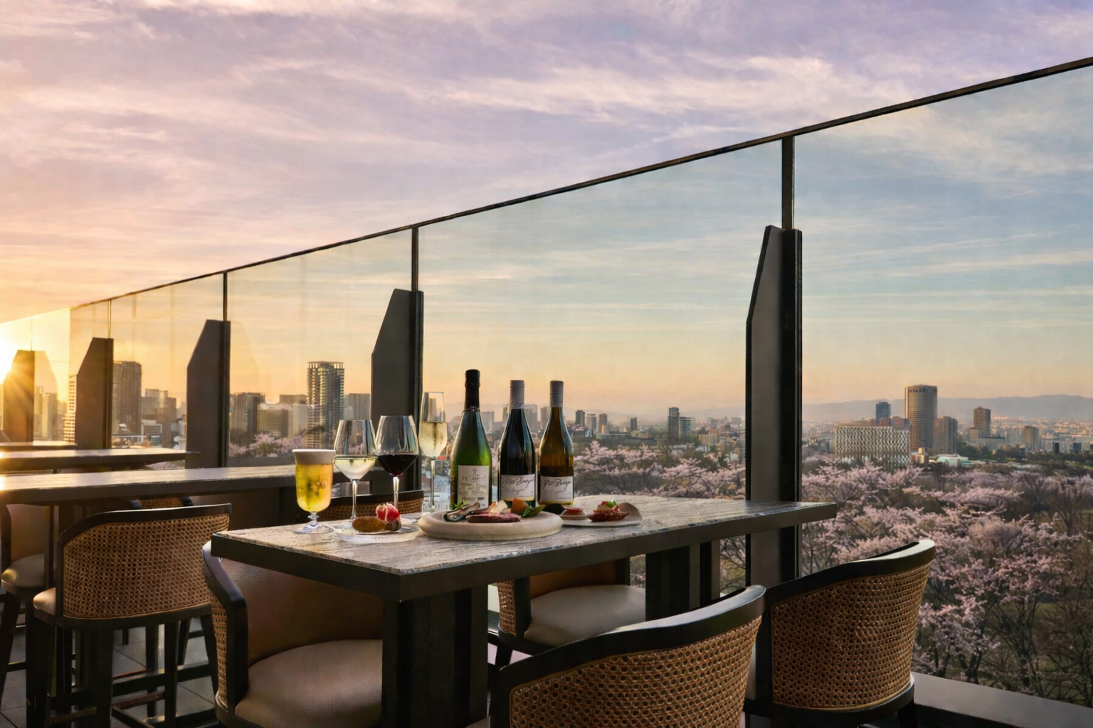 桜のテラス体験