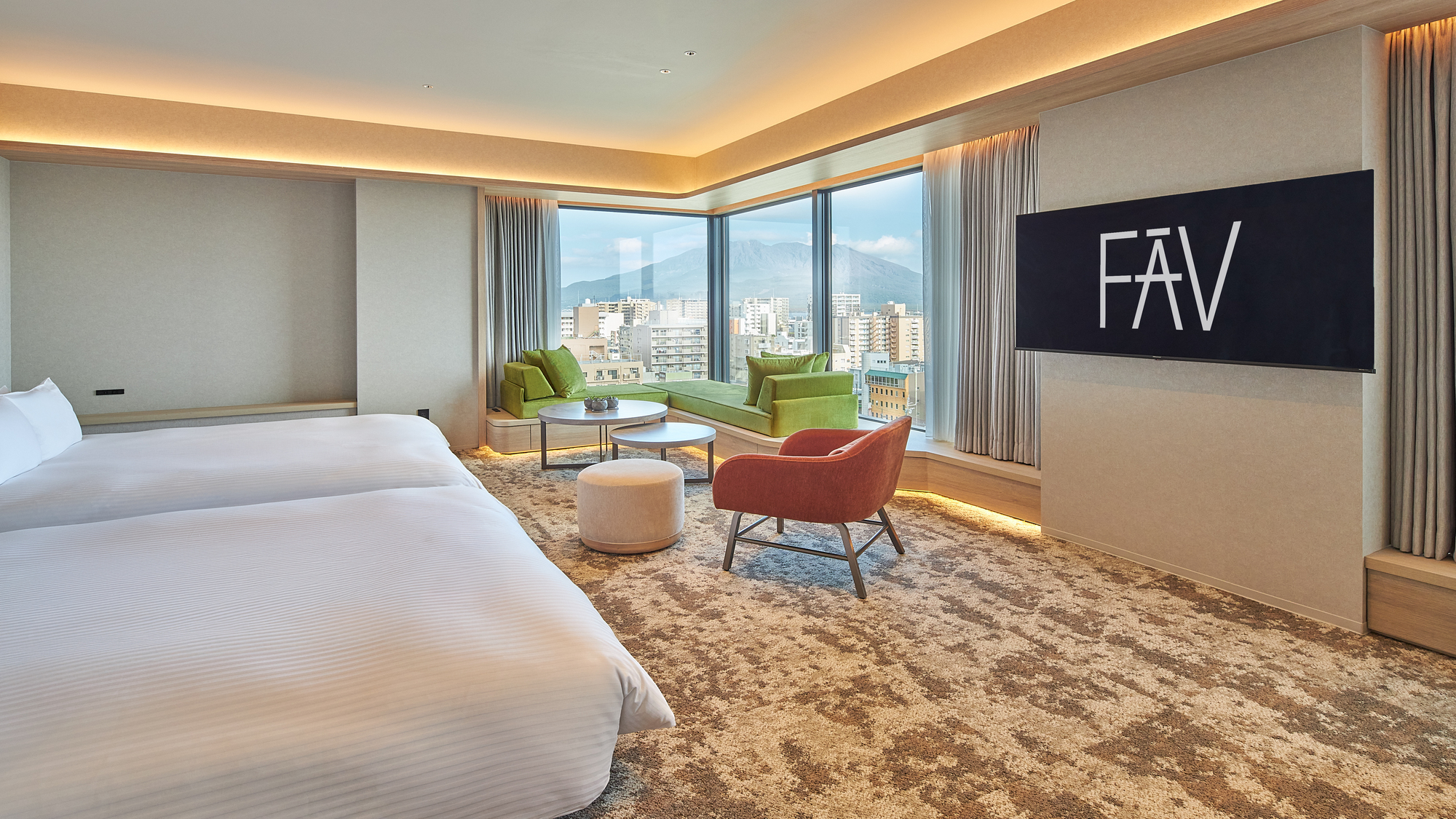 定員4名 / クイーンベッド&times;2/ バストイレ別 / 洗濯機 / キッチン・電子レンジ/プライベートサウナ「SAUNAGE」備付