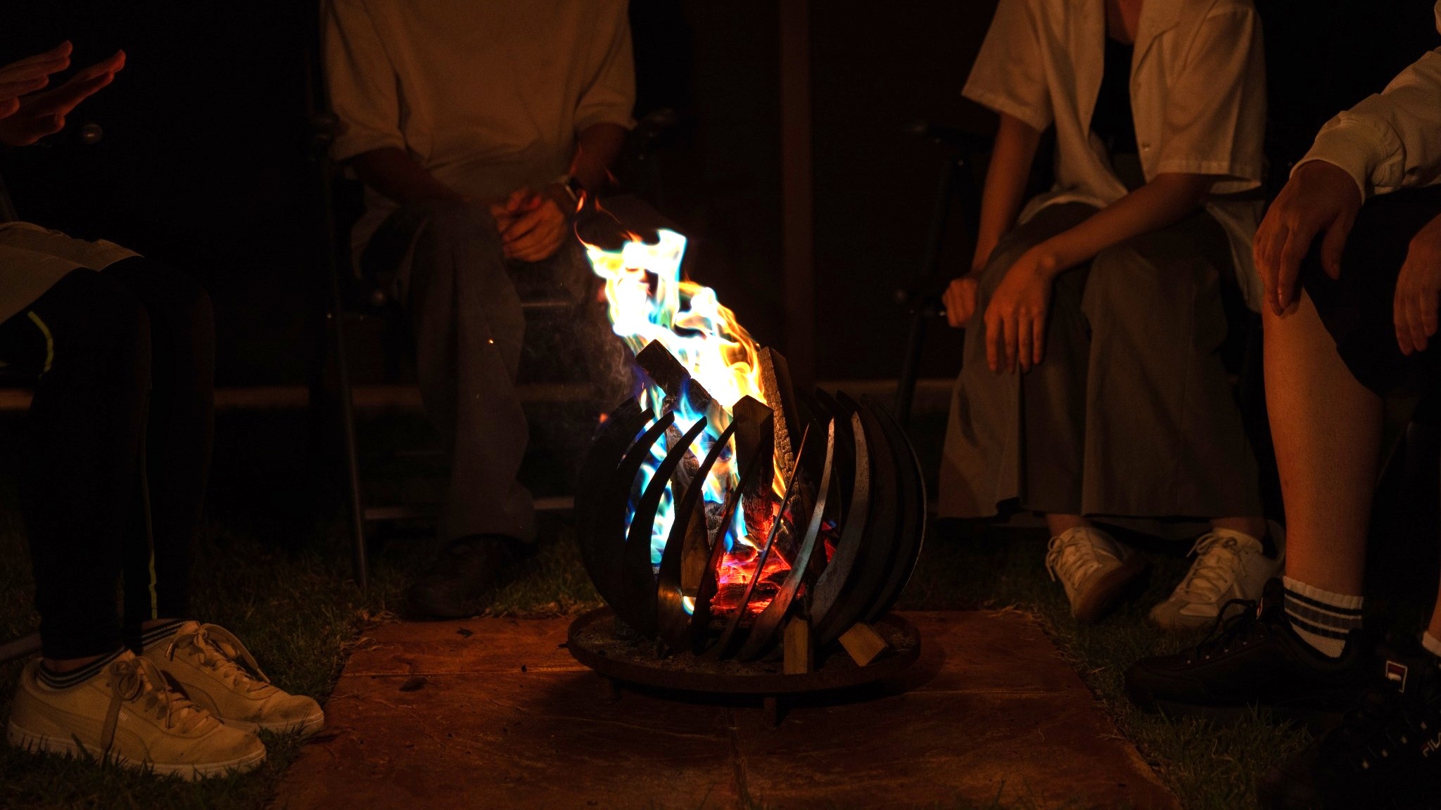 オプションで楽しめる焚き火セット