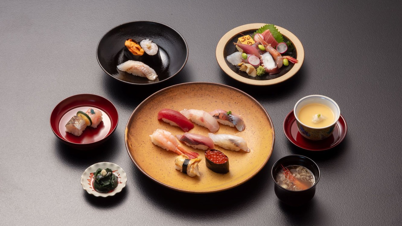 【選べる寿司ネタ】「鮨 松の下」20種類以上のネタから選べる8貫コース 〜夕朝食付き〜