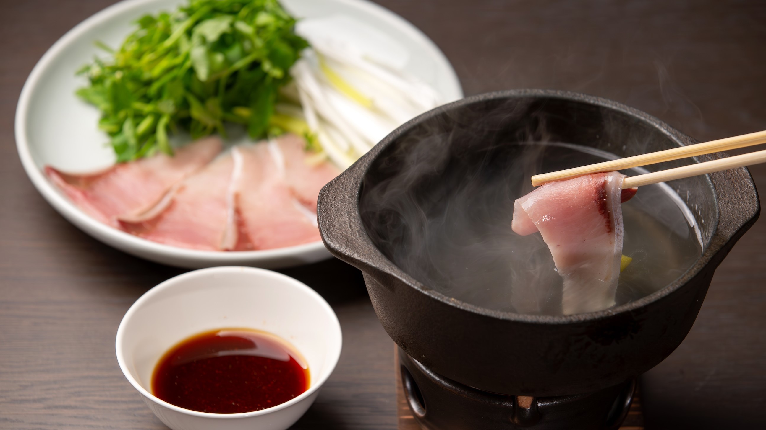 【北陸冬の味覚代表！能登鰤しゃぶしゃぶ】「金沢 酢重」能登鰤コース 〜夕朝食付き〜