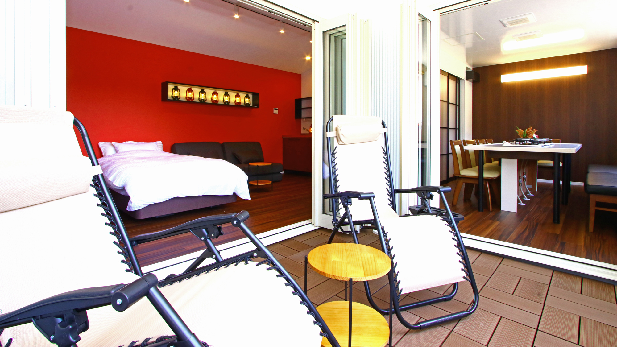 たまコテB棟◆全ての部屋がつながったテラスです