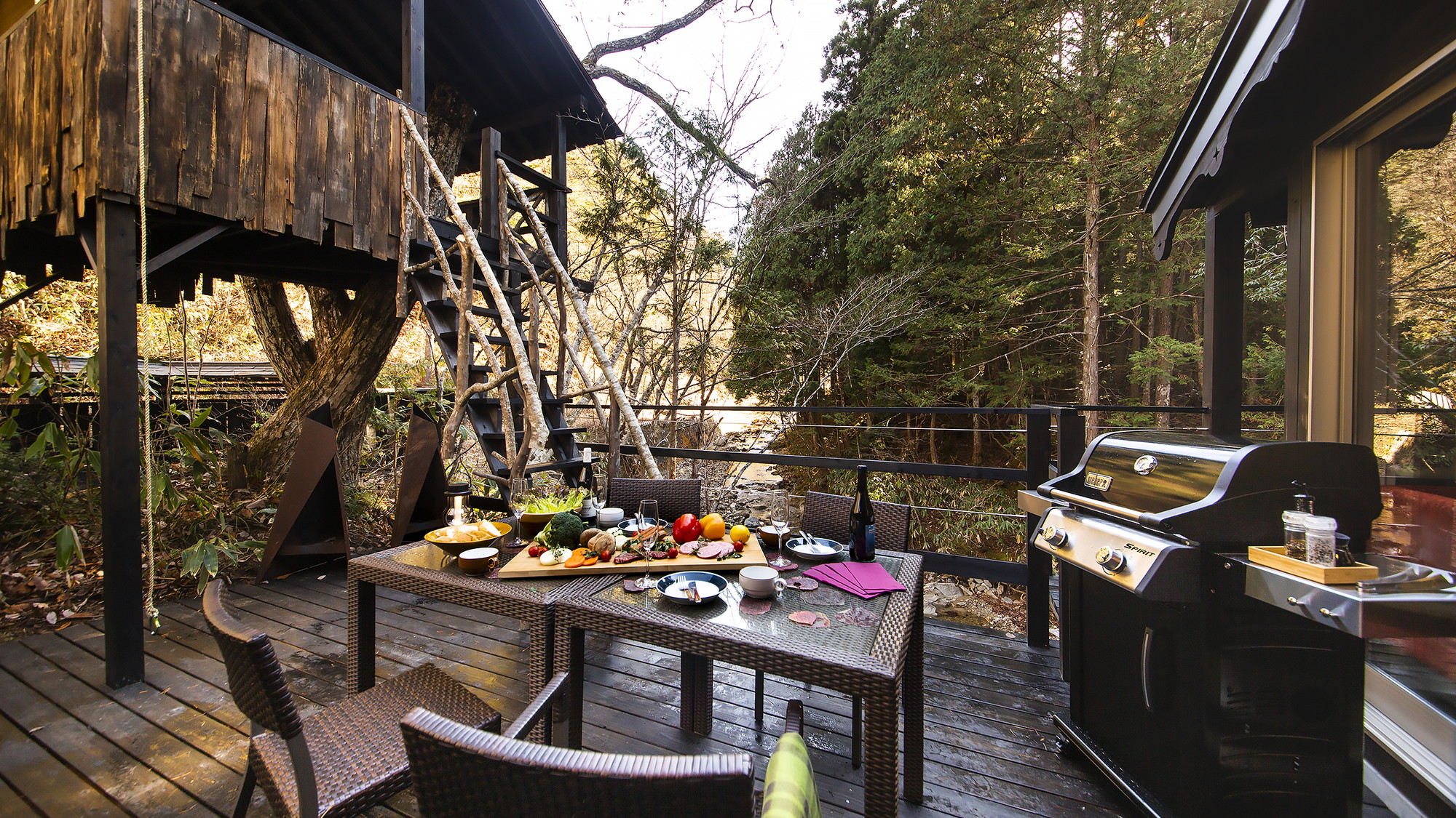 清流が育んだ自然の恵みをガスグリルでお好みに仕上げてお召し上がりください