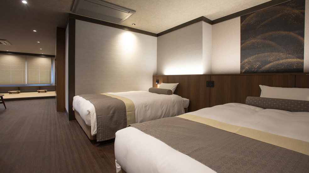 【301 宿儺】ベッドが壁に囲まれた空間にあり、落ち着いてお休みいただけます。