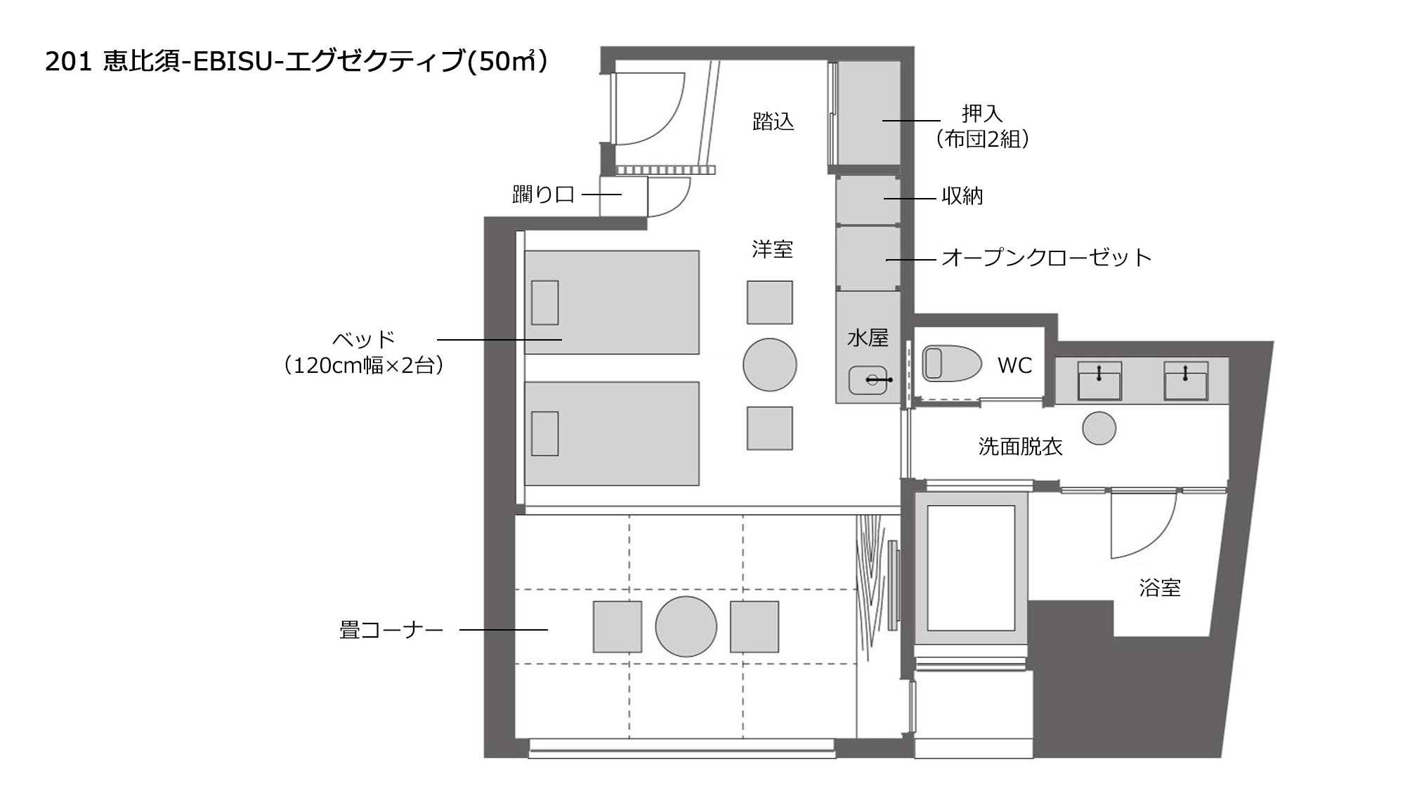【201 恵比須】間取り図