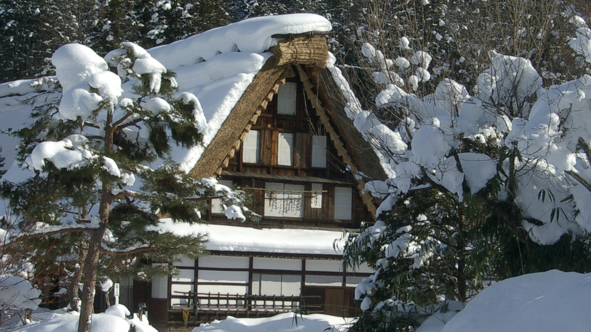 雪をかぶった合掌造りを見たいけど、白川郷までは行けない…そんな方はぜひ「飛騨の里」へ！