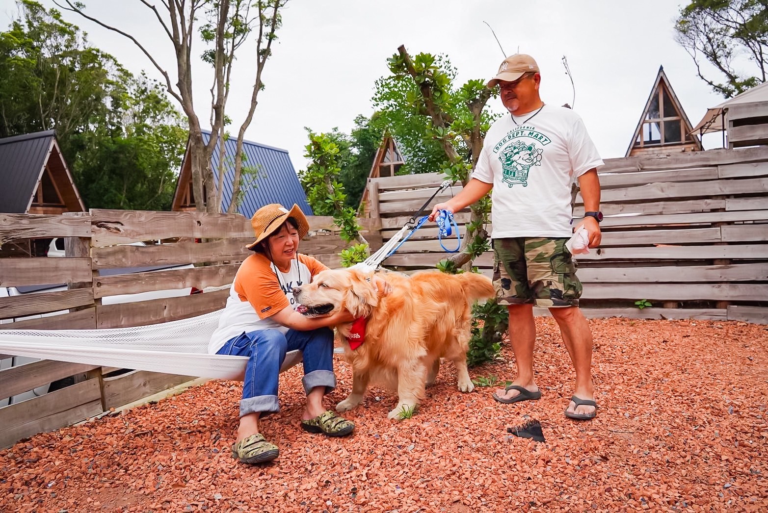 各棟にハンモックあり
