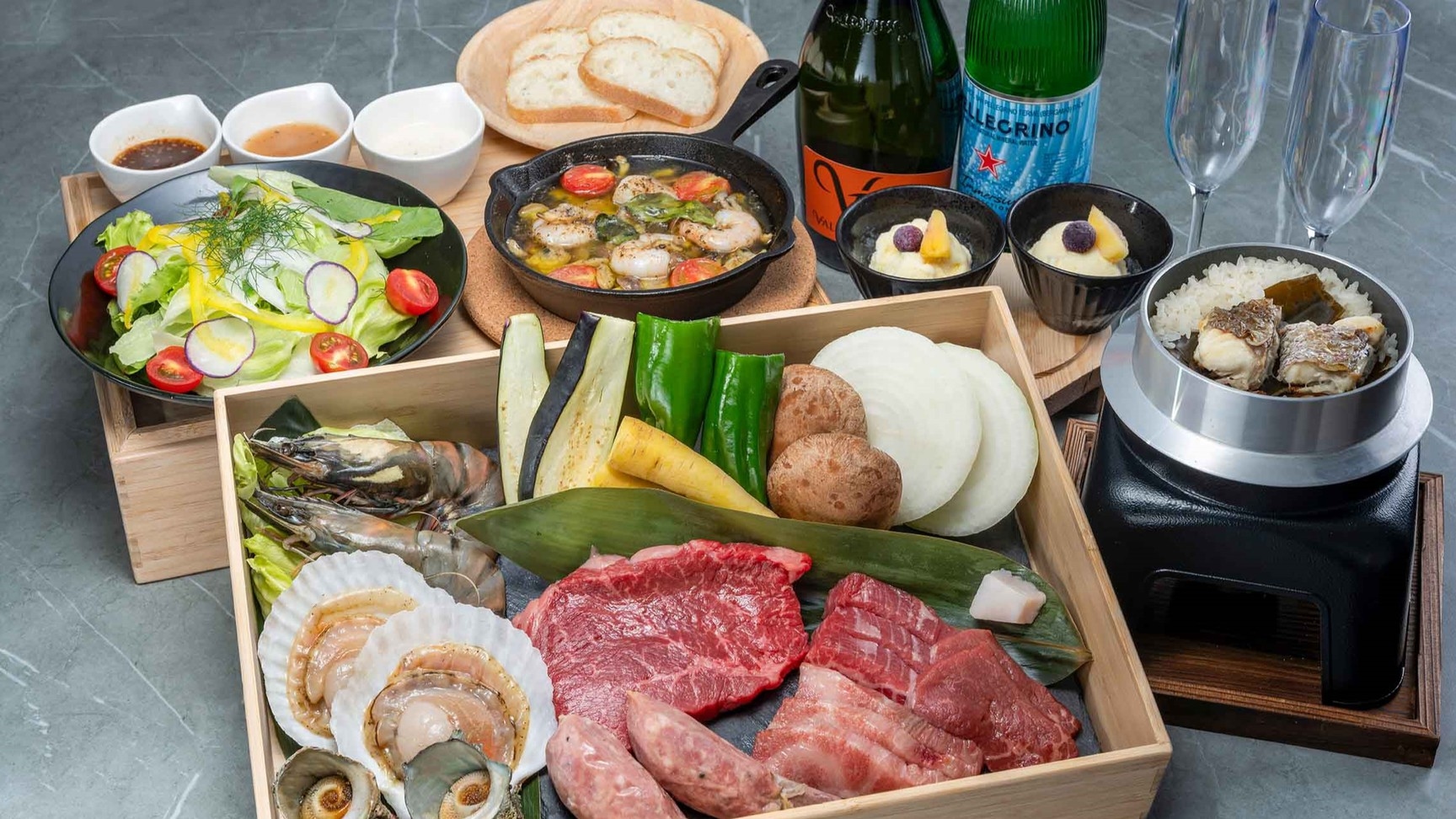 【4月〜10月/夕朝食付】淡路島の山海の幸、特選食材を散りばめた豪華スペシャリティBBQ【部屋食】