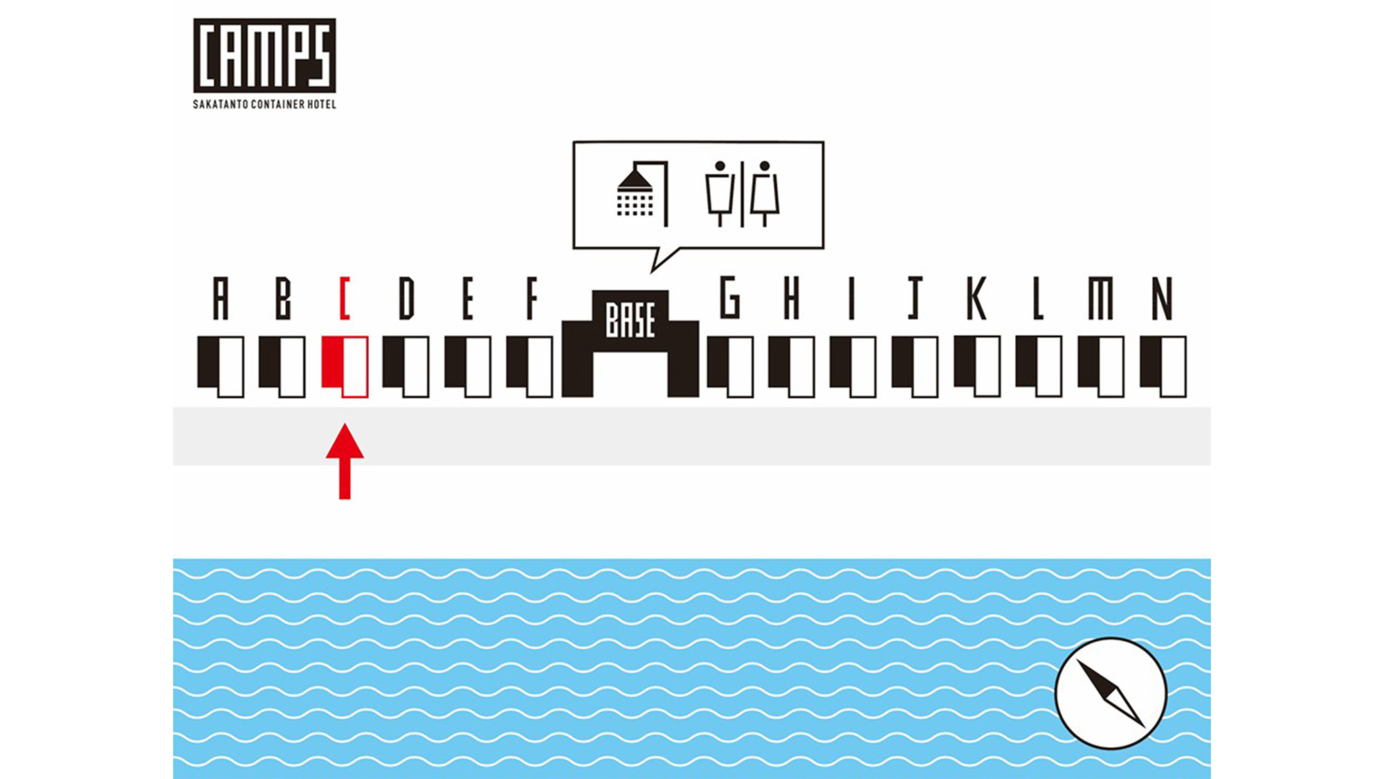 【禁煙】海が見えるコンテナ客室(1〜4名様用)　C棟