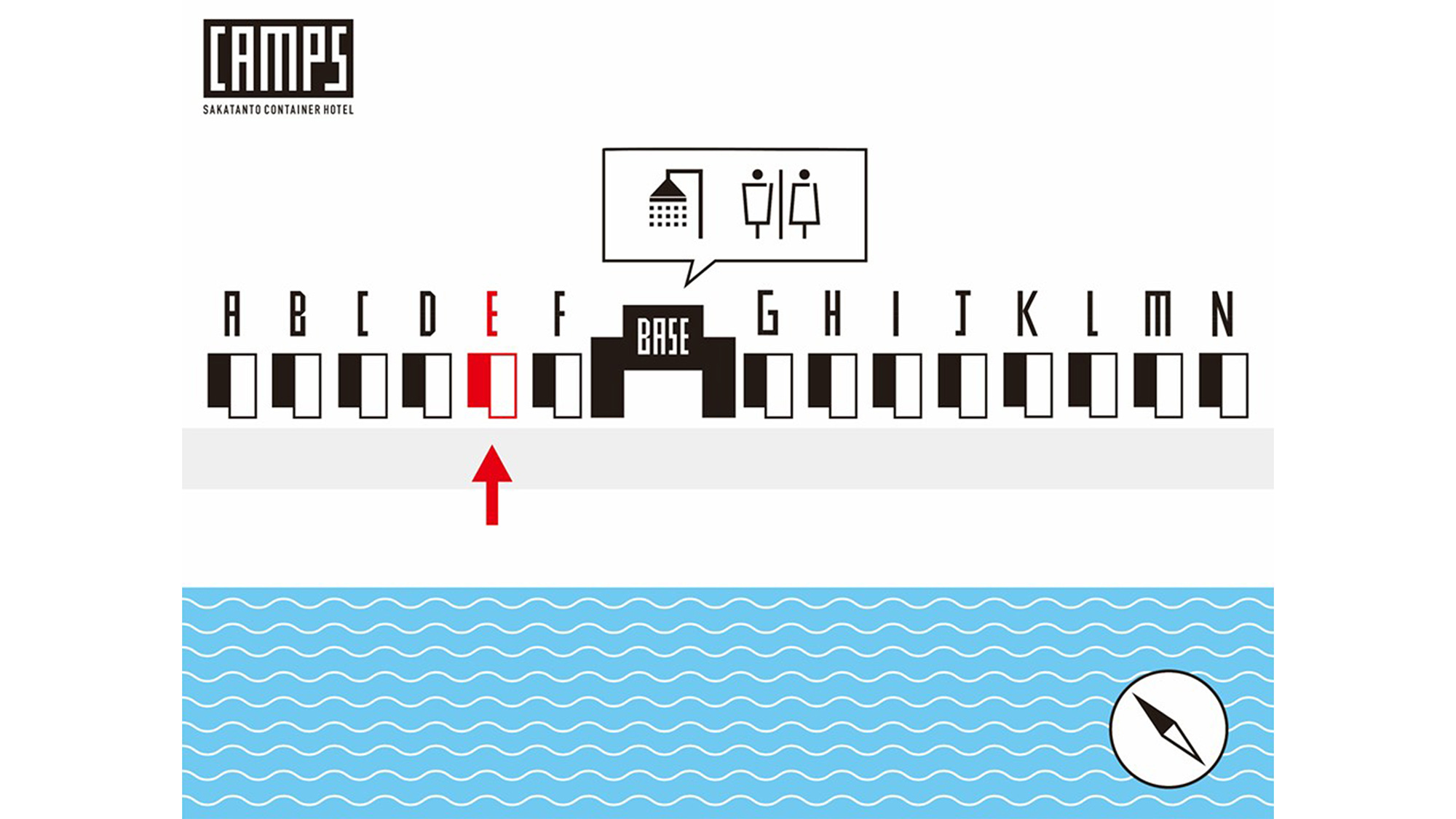 【禁煙】海が見えるコンテナ客室(1〜4名様用)　E棟