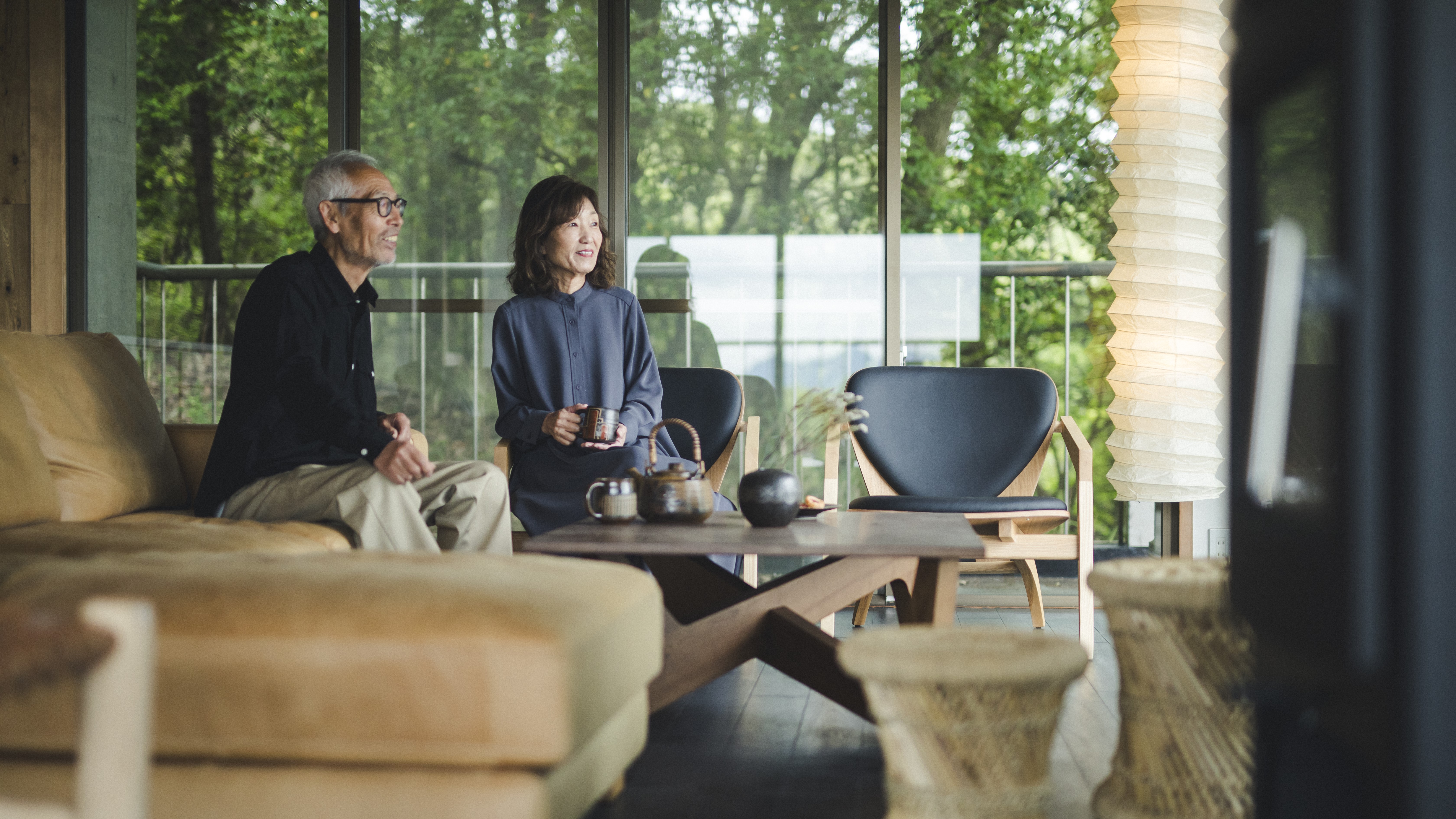 スイートで歓談