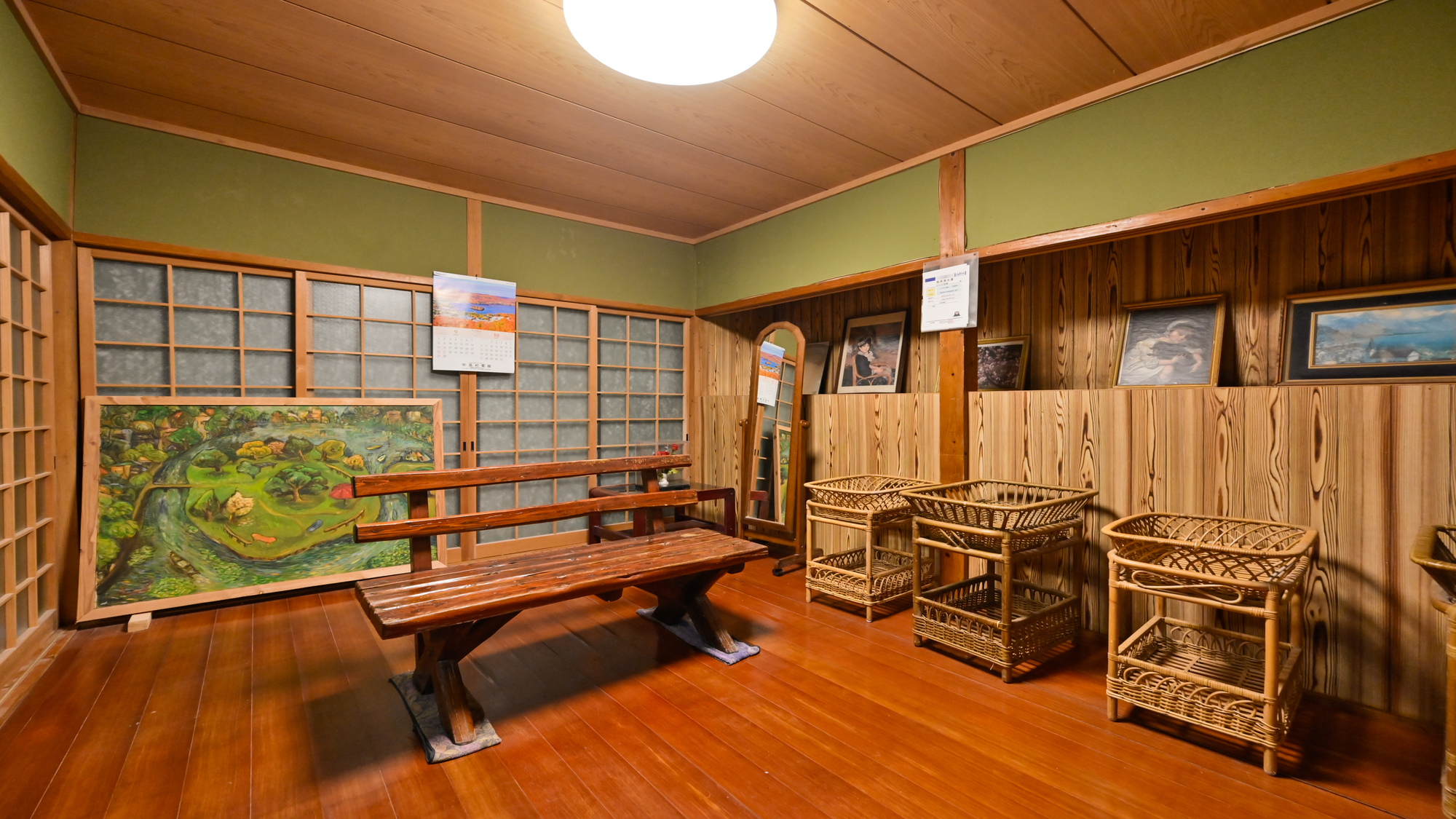 清潔で使いやすい脱衣スペース