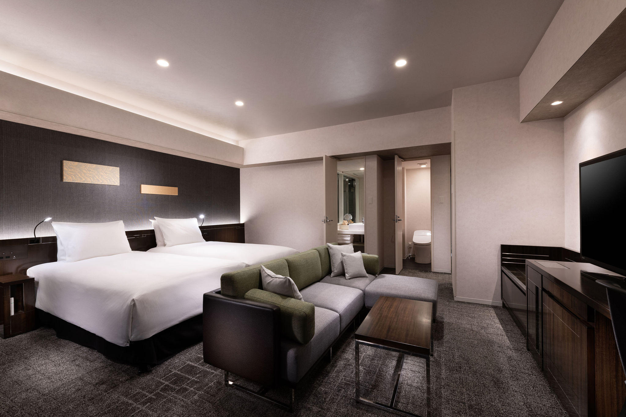 プレミアムルーム（シングルベッド2台、上層階）