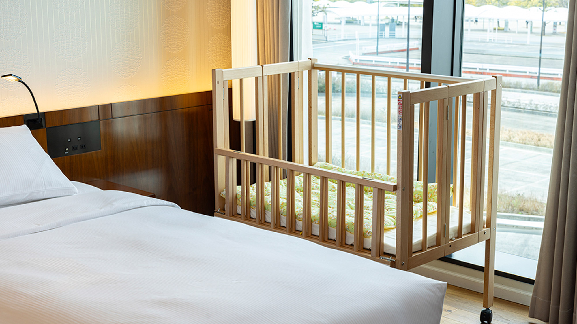 ベビーベッド、ベッドガード、ベビーバスなどを無料にて貸し出しております。