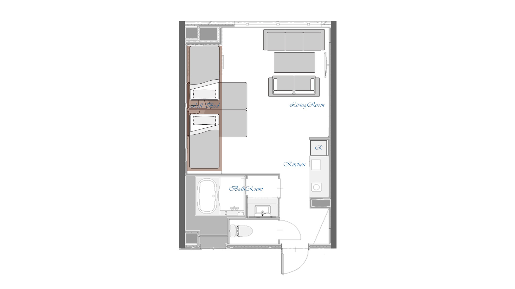 スタンダードルーム平面図