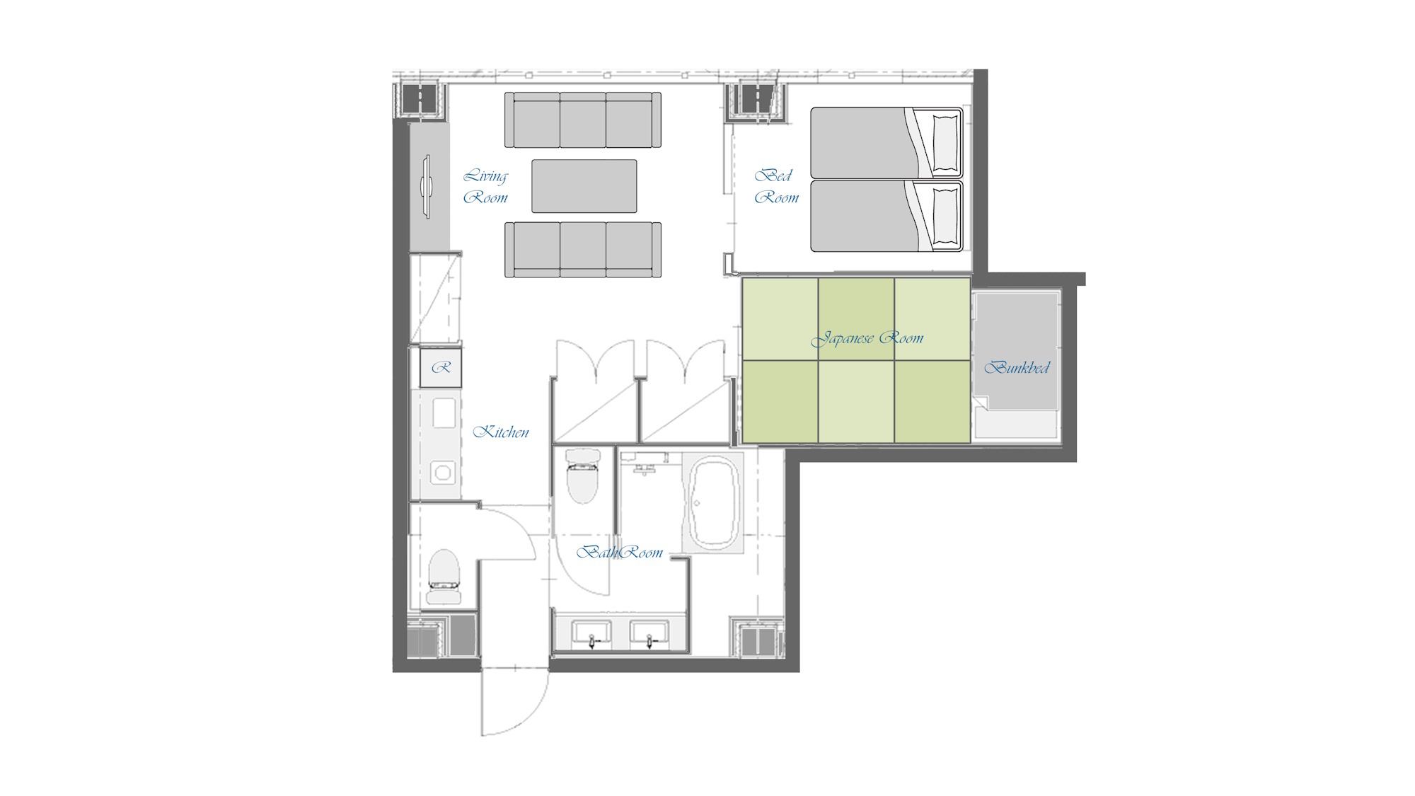 プレミアジャパニーズルーム平面図