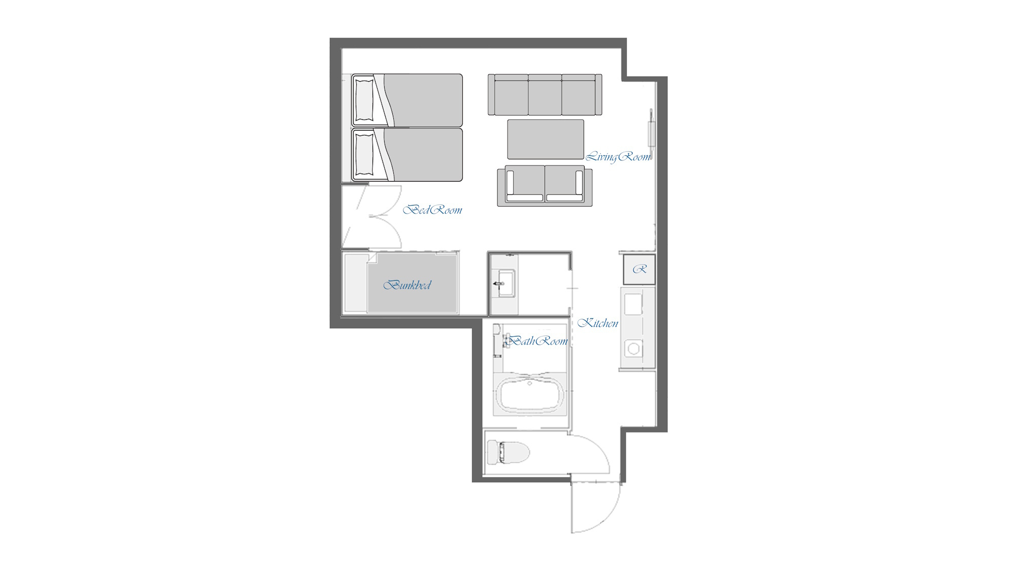 デラックスルーム平面図