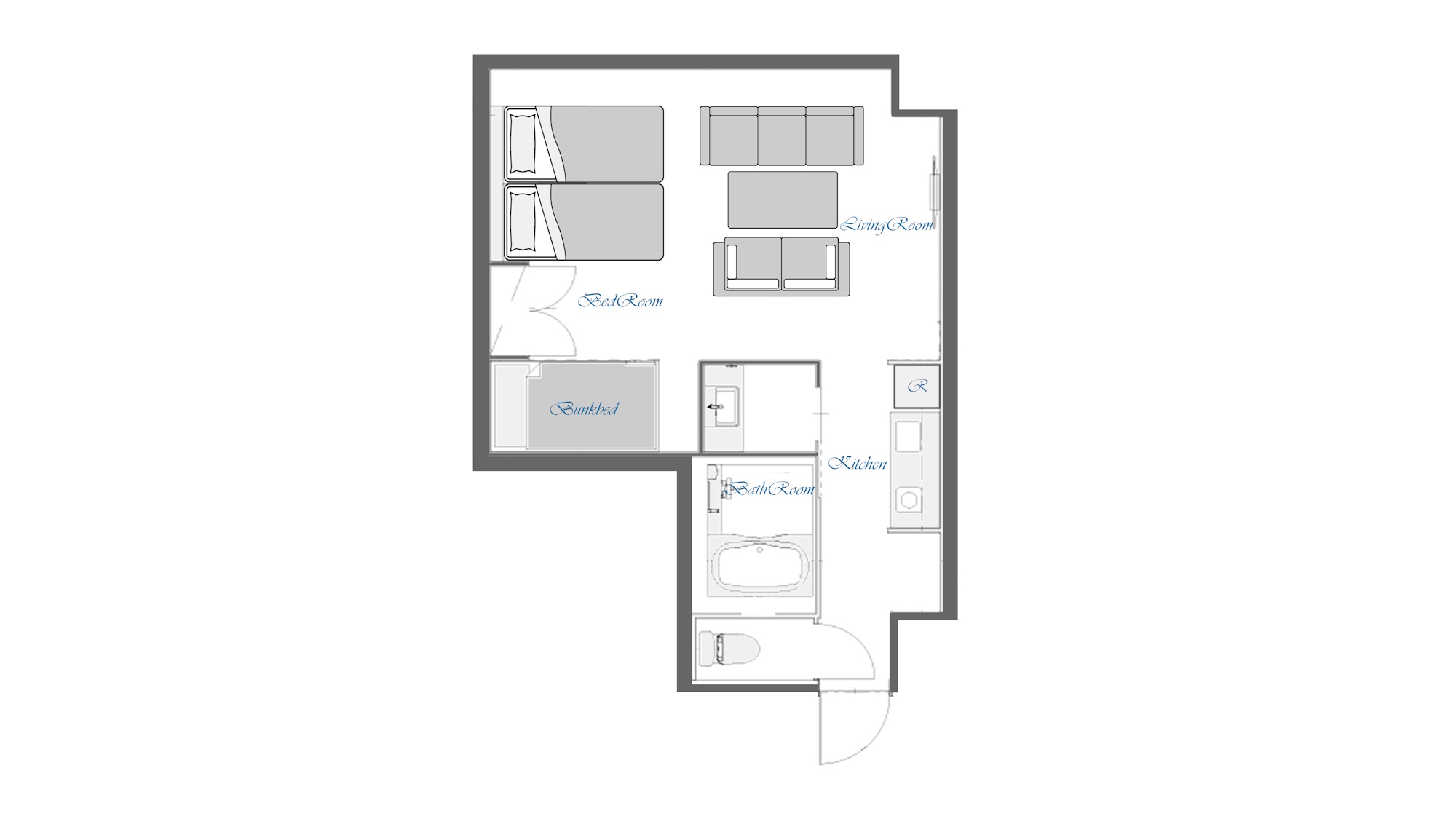デラックスルーム平面図