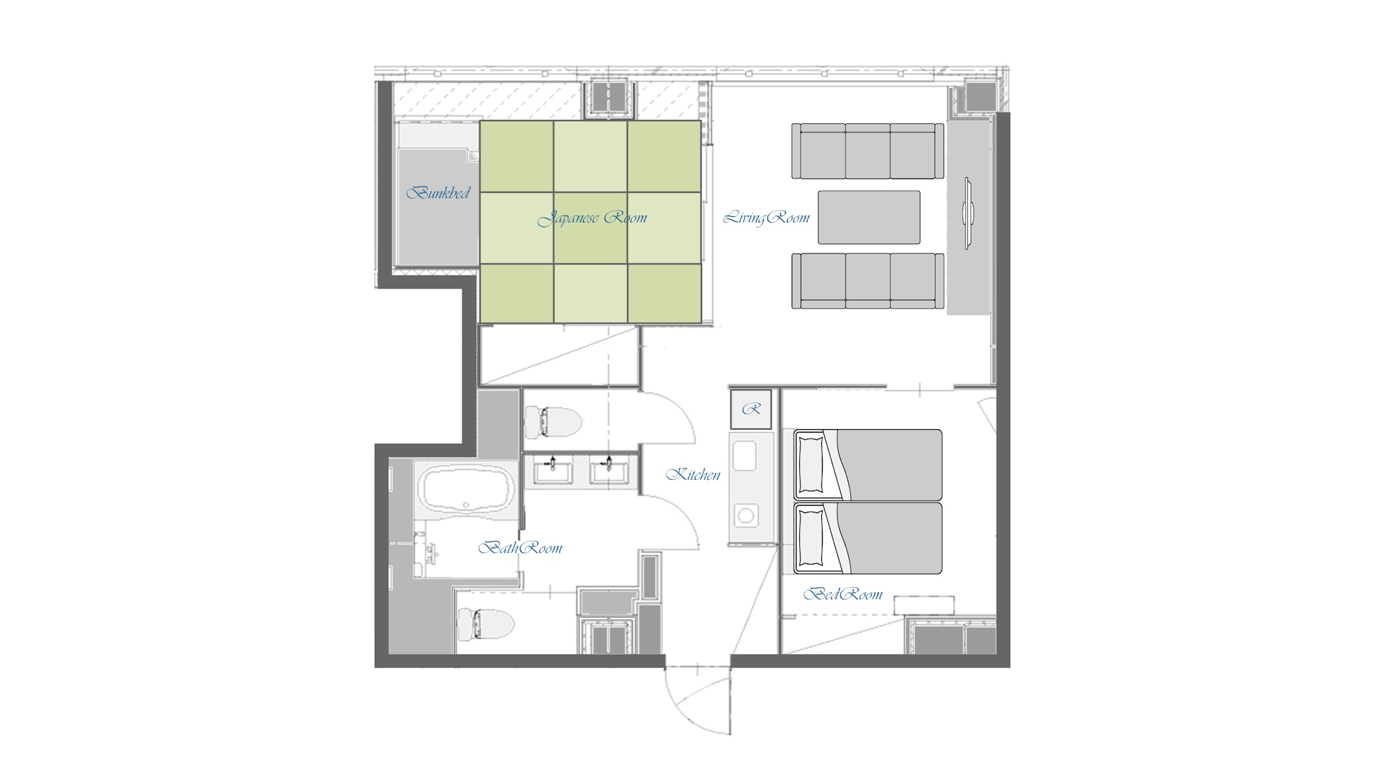 スイートルーム平面図