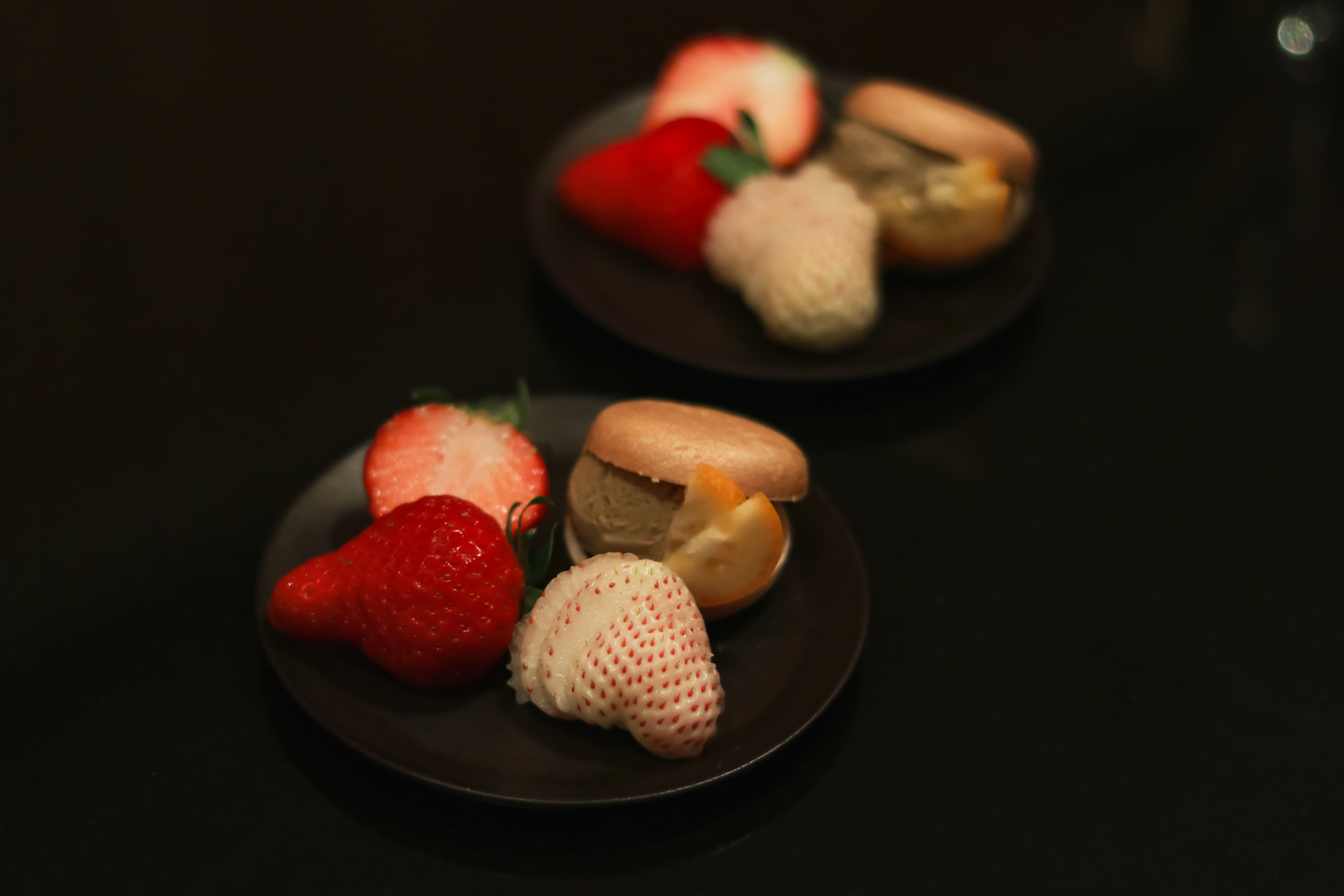 デザートには旬の果物などで