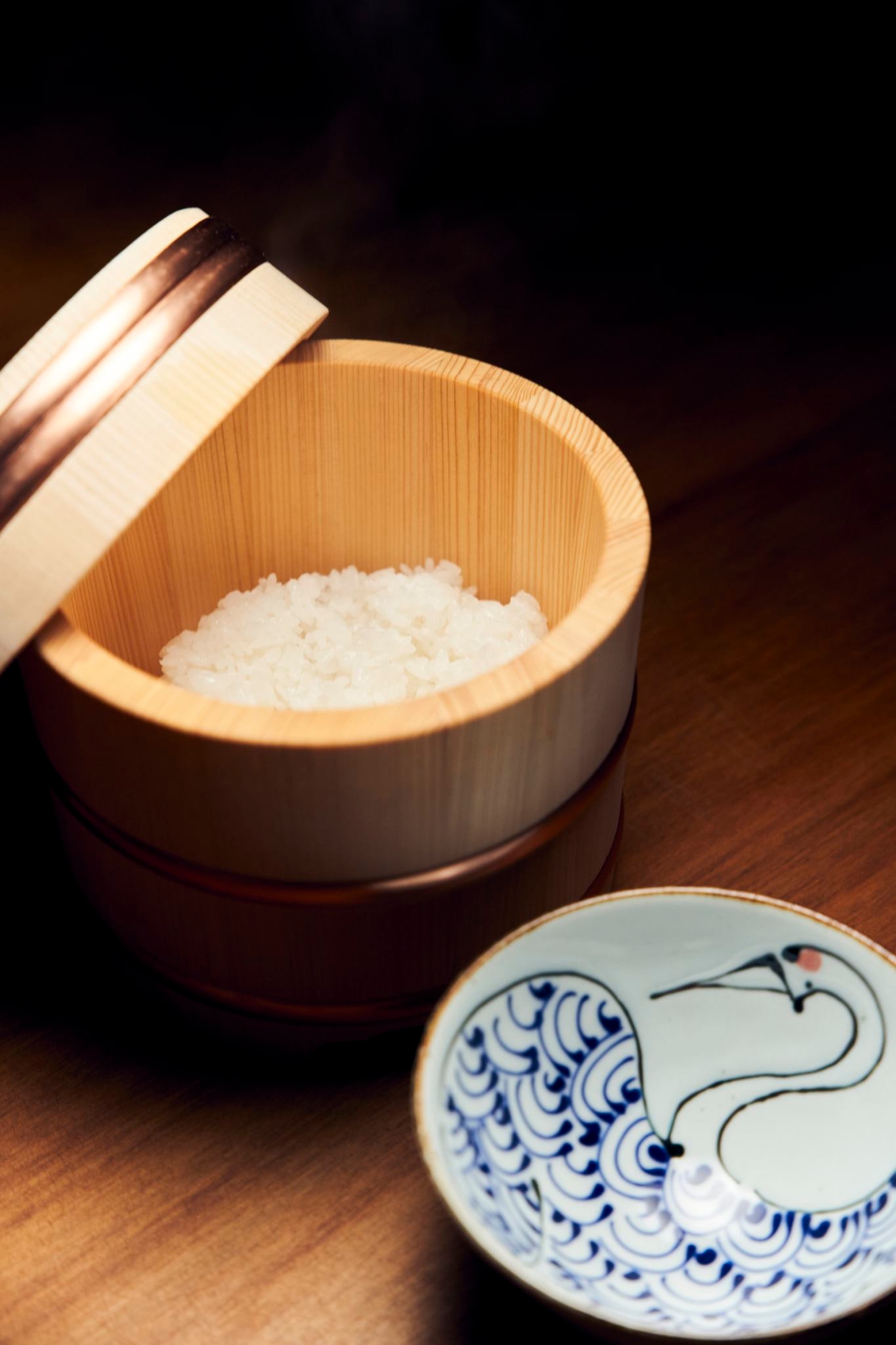 【夕食】こだわり米の炊き立てご飯