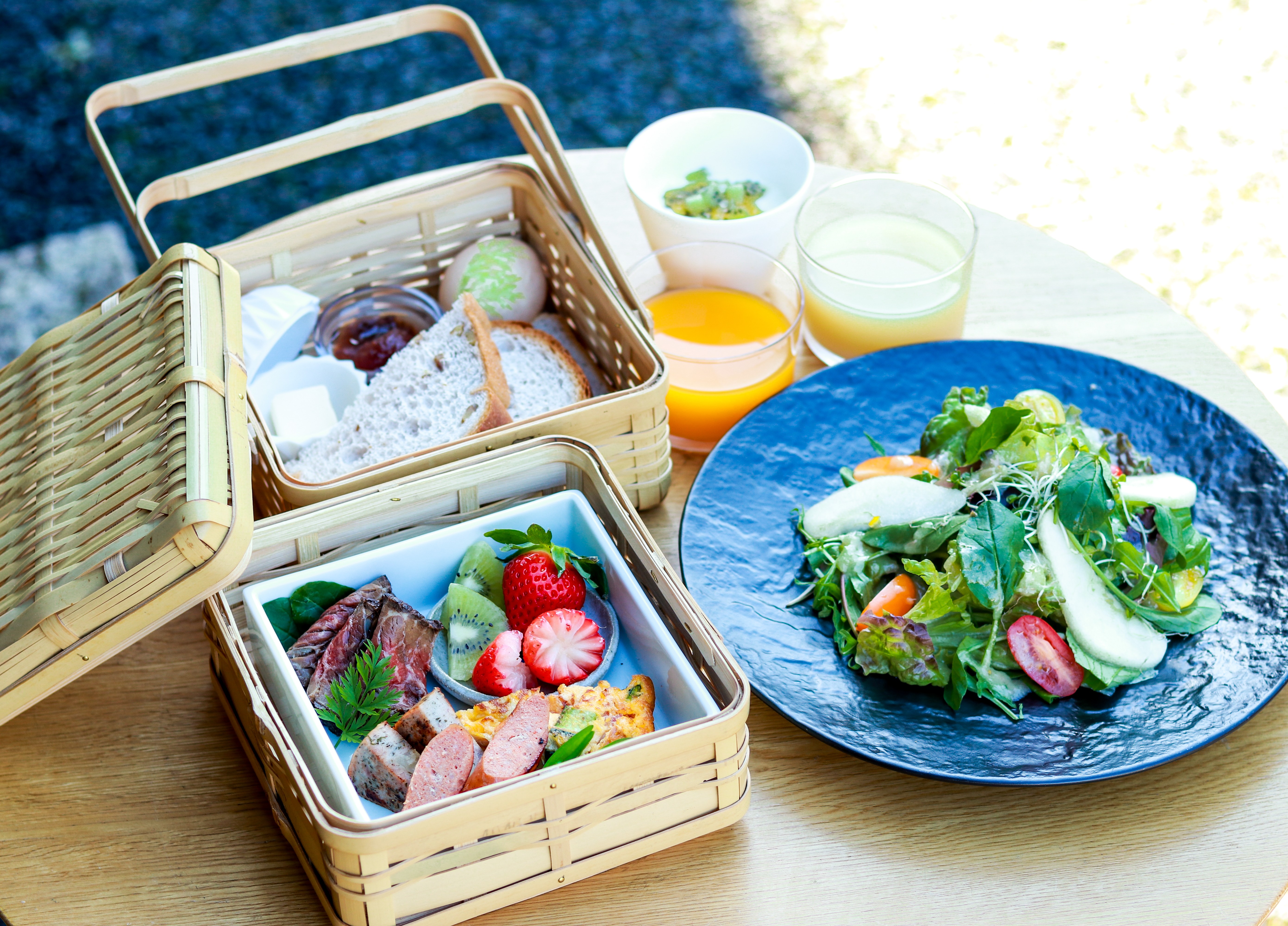 【朝食】竹籠洋食