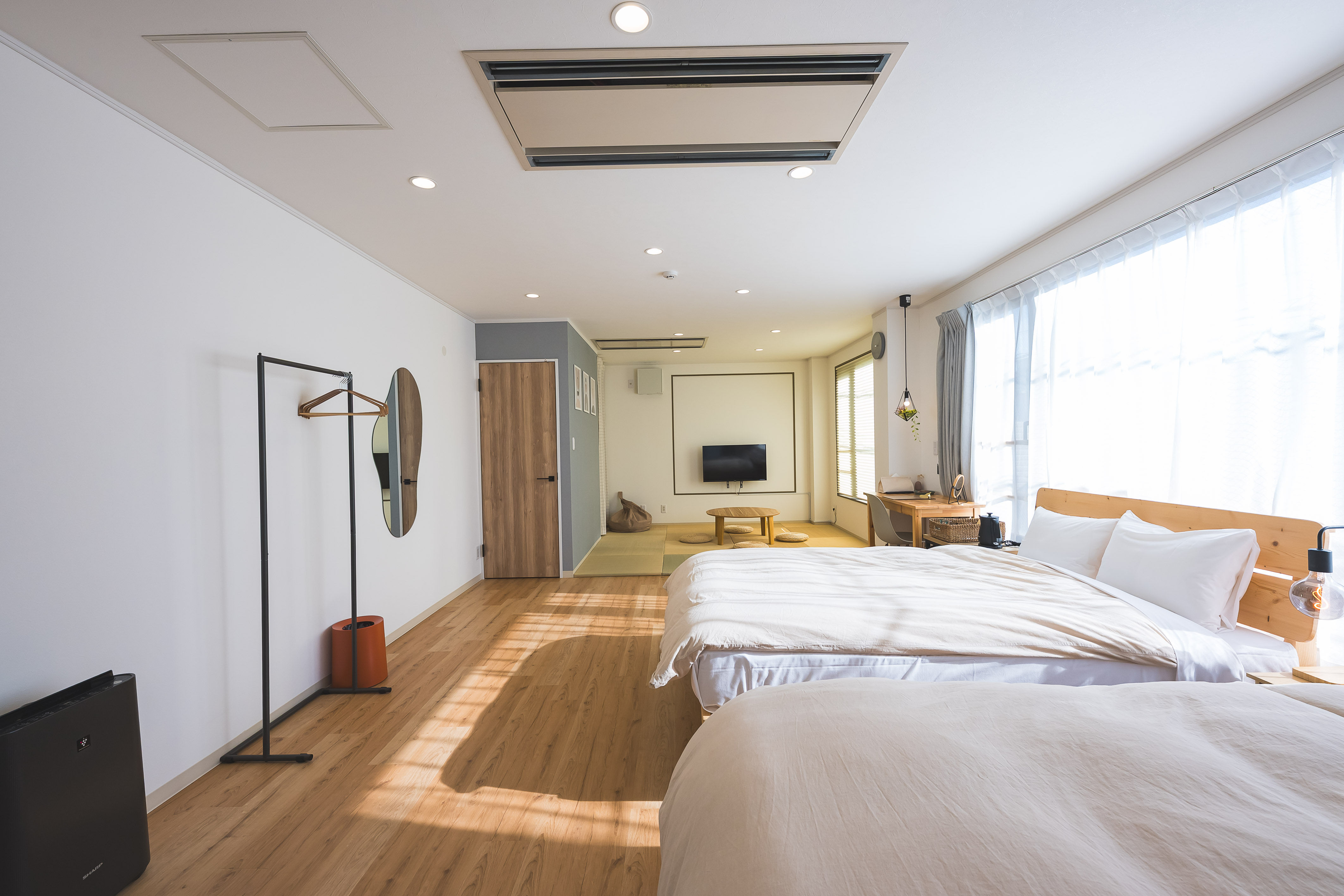 広々とした40㎡のお部屋です。開放的な空間でゆったりとお過ごしください。