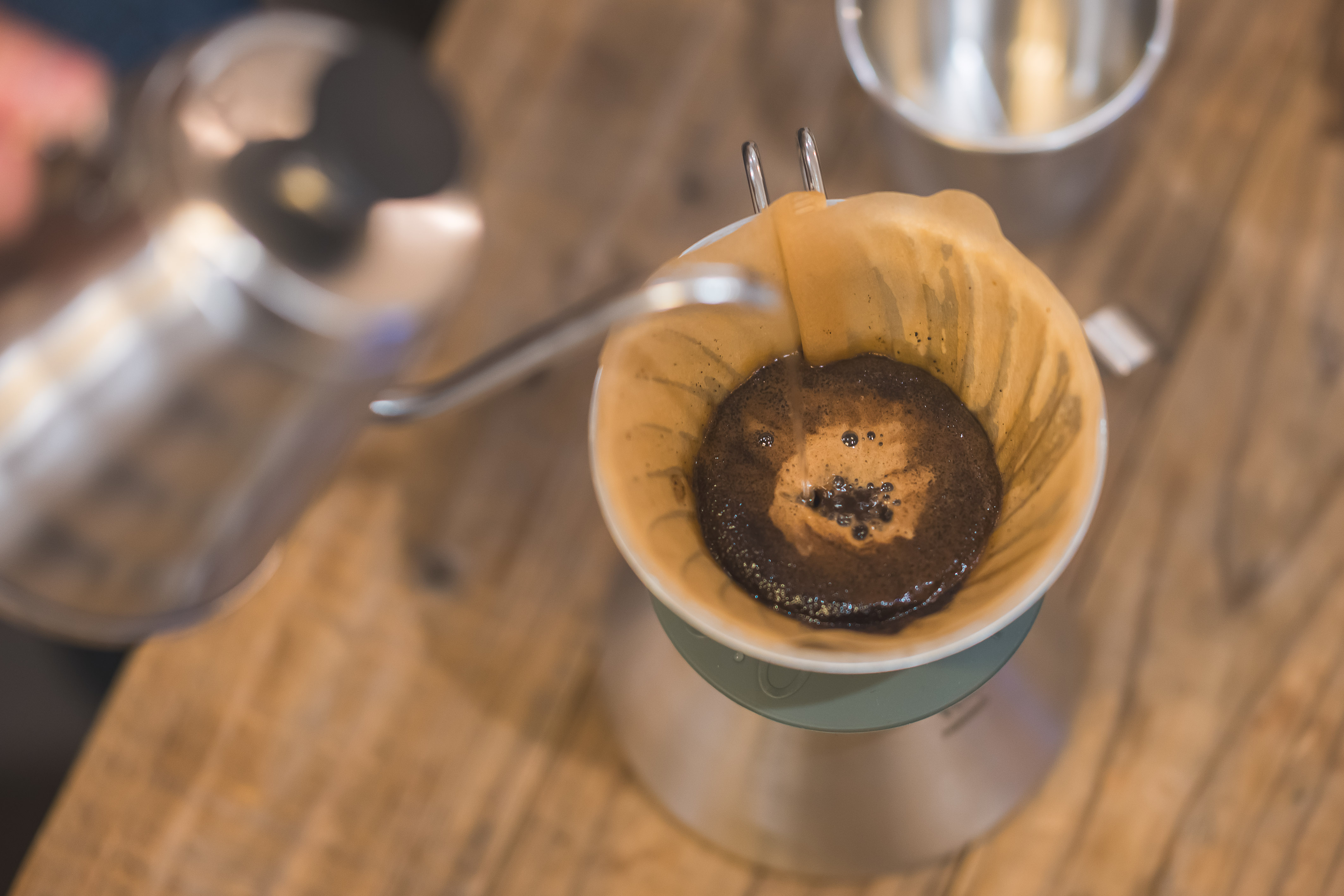 コクテール堂のお豆を使用。いつもより少し早めにチェックインして楽しんでみて。