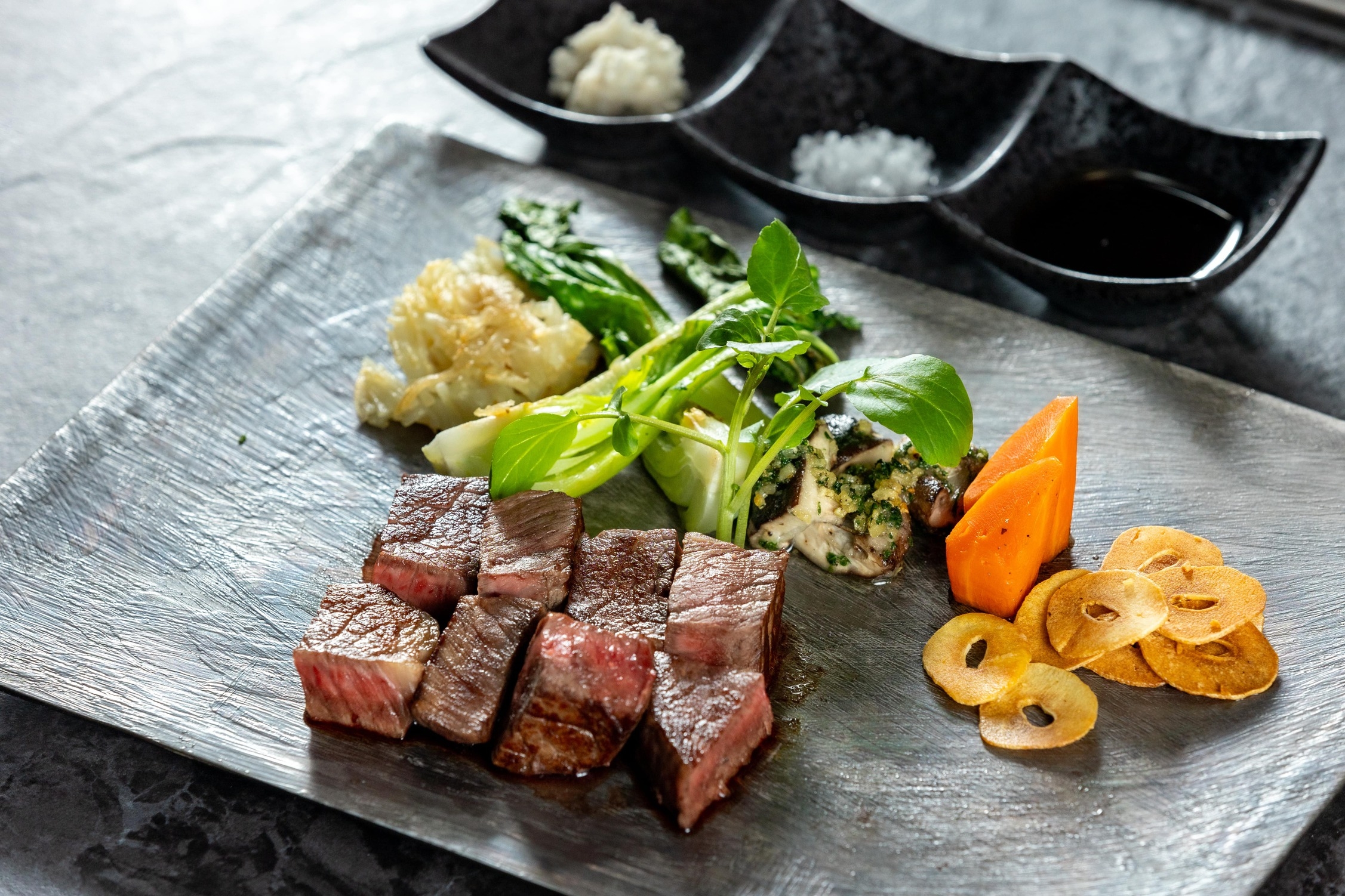 【1泊2食｜Basic極】最高の和牛と旬の食材★極上「鉄板×フレンチ」コース