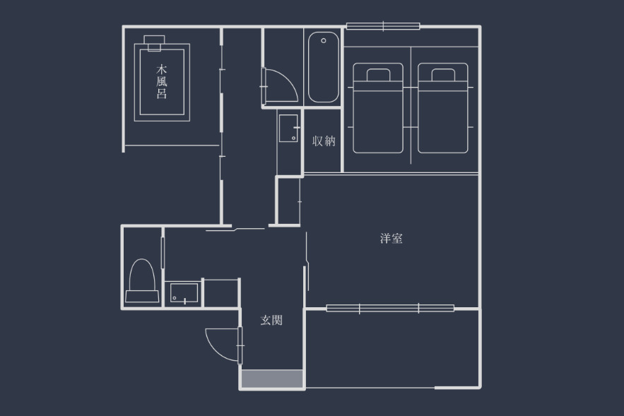 【清泉】108㎡(室内75㎡＋露天風呂テラス8㎡＋専用庭25㎡)