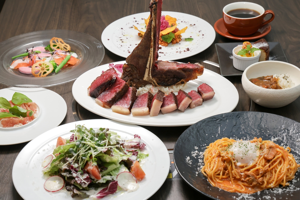 【秋田得旅】夕食付（秋田県産ヒレ肉のローストビーフステーキコース）サウナ＆館内レストラン１ドリンク付