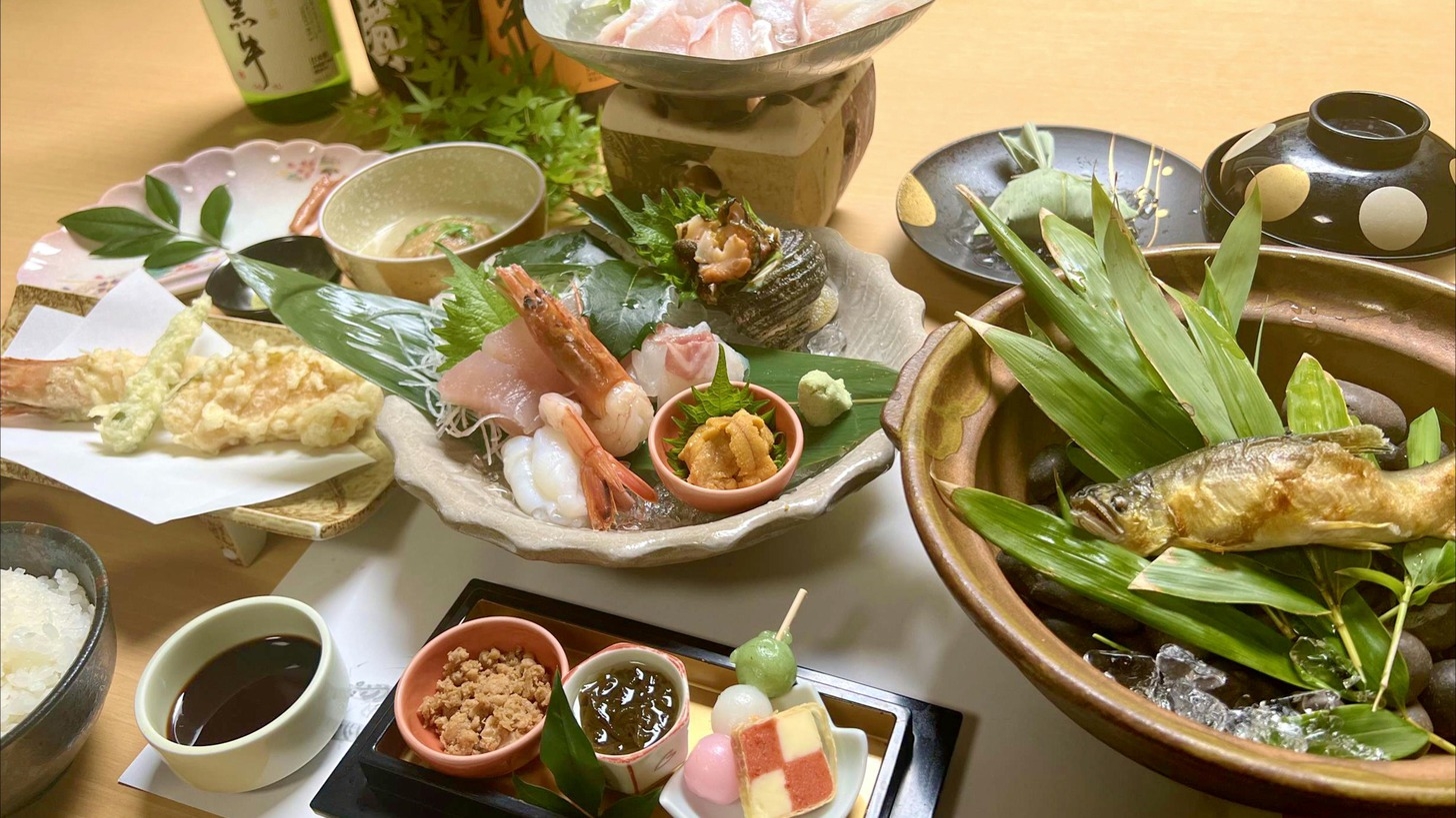 『幻の高級魚クエ』天然クエ鍋と本格会席！自慢の天然温泉を堪能♪【1泊2食】