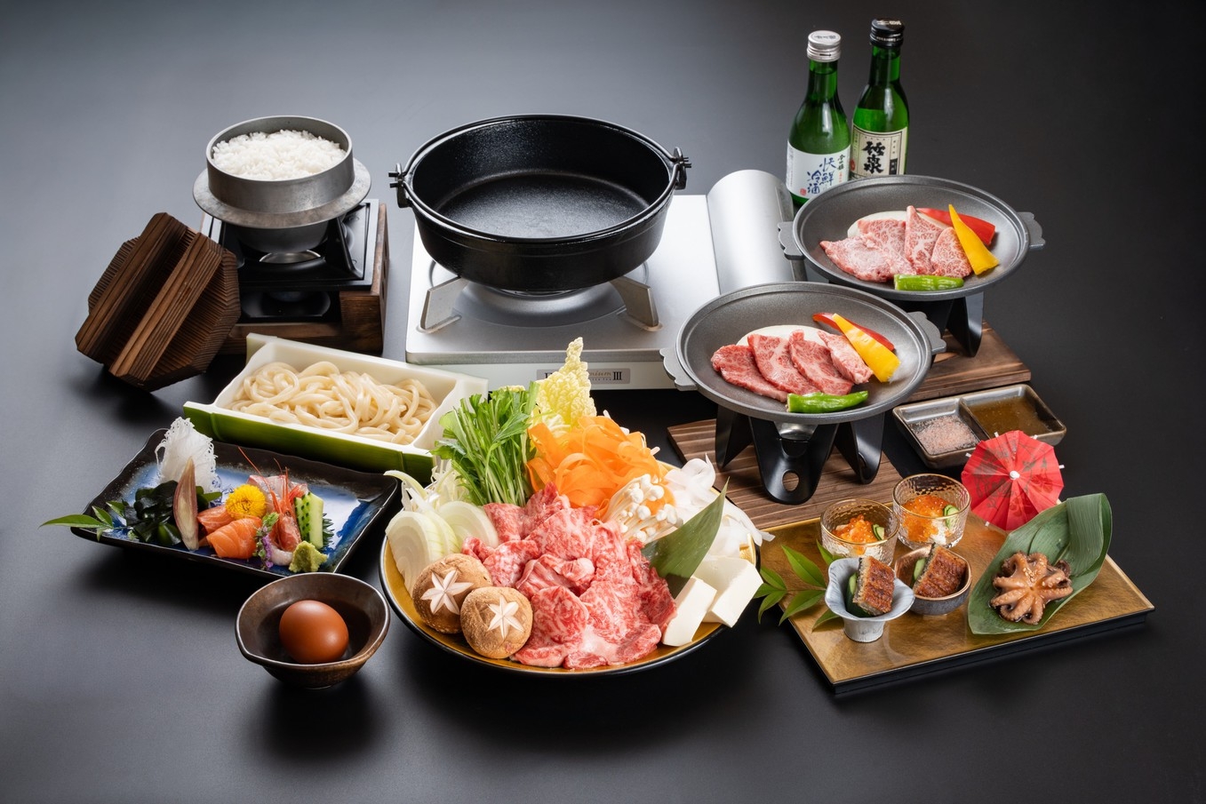 1泊2食付！但馬牛すき焼きコース料理と外湯巡り券が付いた温泉満喫プラン！