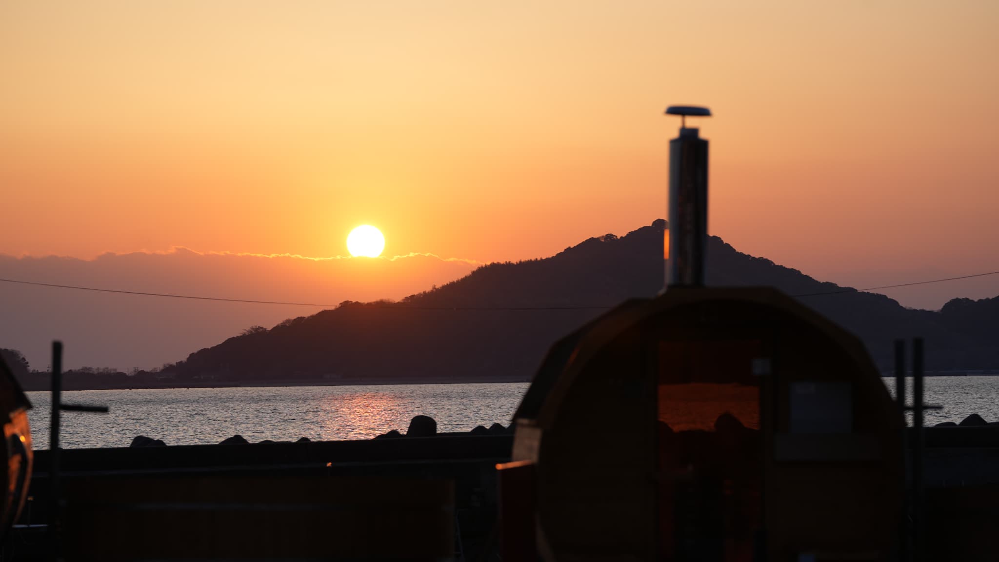 サウナと夕陽が織りなす絶景