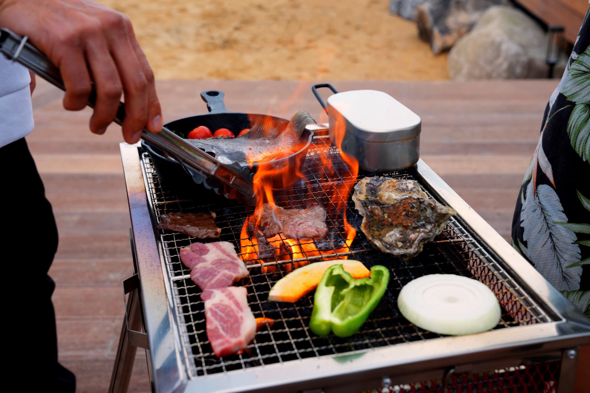 贅沢な素材を楽しむアウトドアBBQ