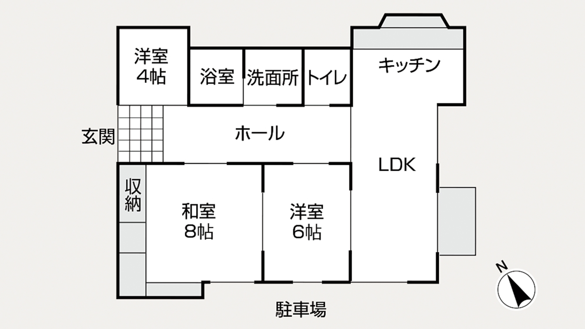 ・【間取り図】3LDKの平屋一棟貸し。最大10名様までご宿泊いただけます