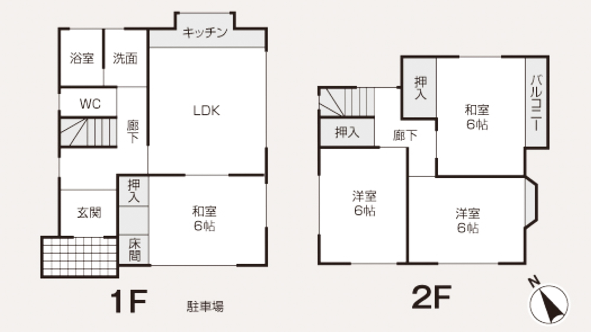 ・【間取り】九十九里の静かな住宅街に佇む2階建て4LDKの一軒家。グループでのお泊りにピッタリです