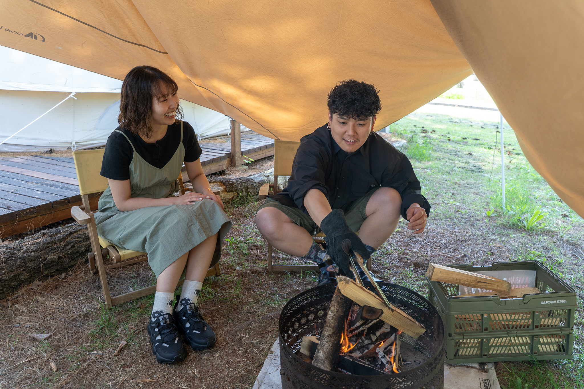 プライベート焚き火の様子