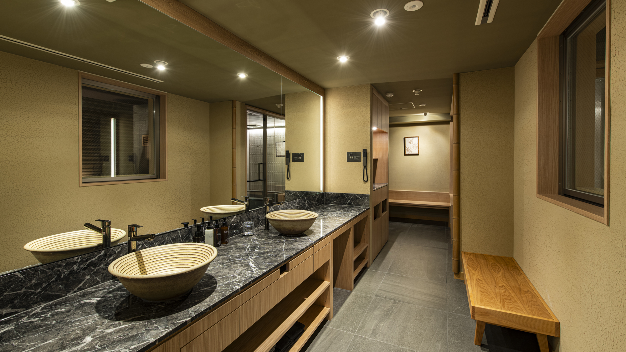 【テラス和スイート】ダブルボウル洗面台