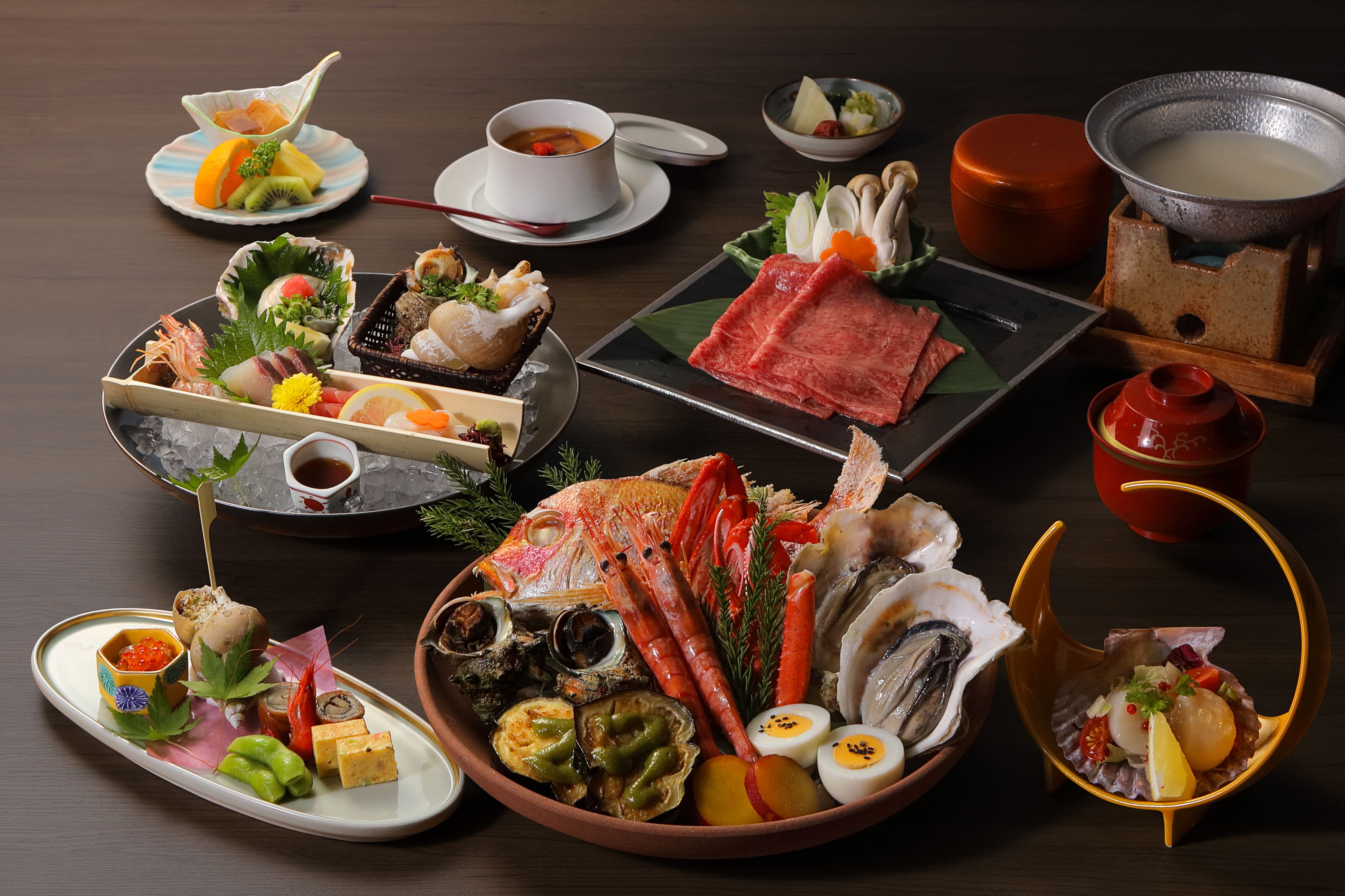 夕食　しまどれ会席料理