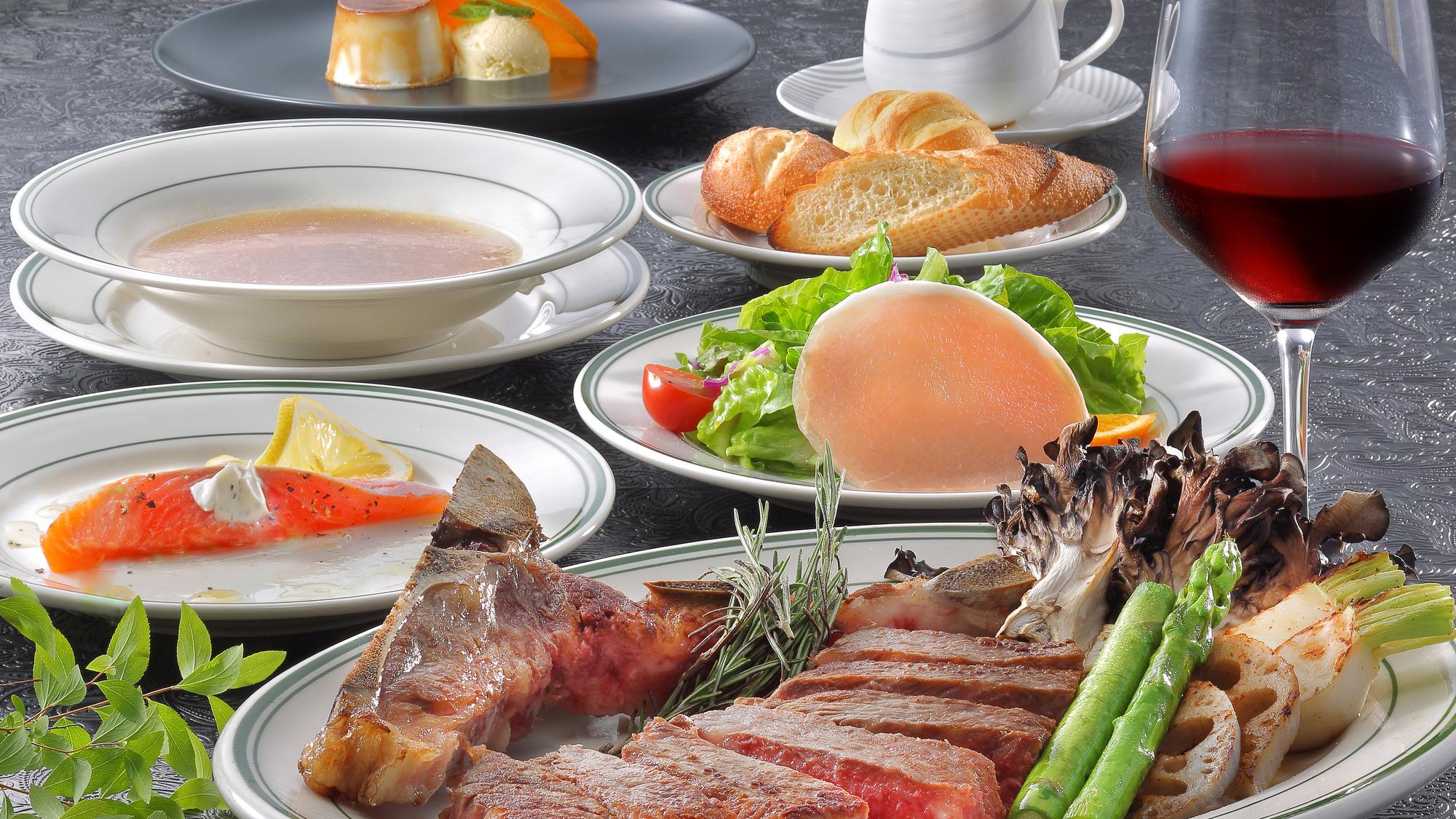 「上州牛」Tボーンステーキコース（お飲み物は含まれていません）