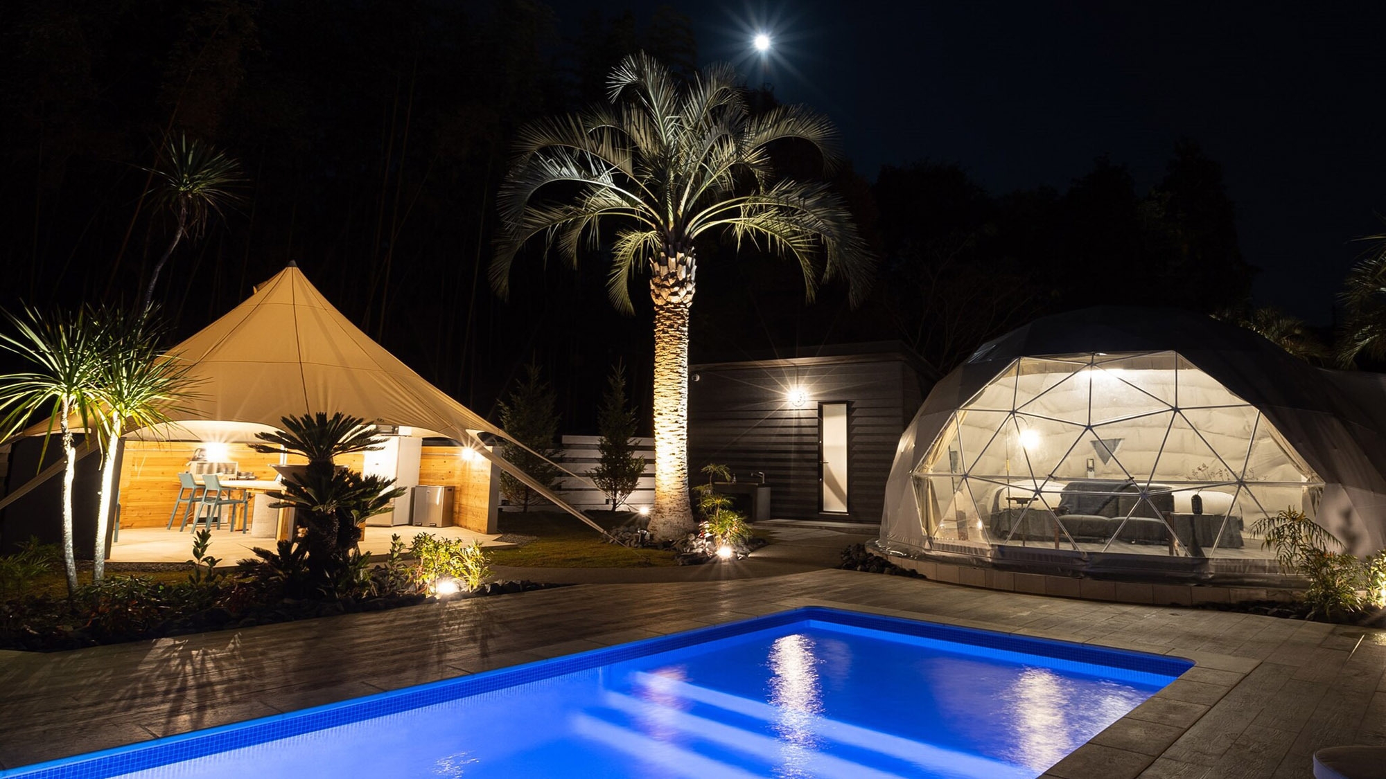 【スタンダード2食付】贅沢BBQ＆温水プールで非日常な休日を（満願の湯・温泉チケット付）