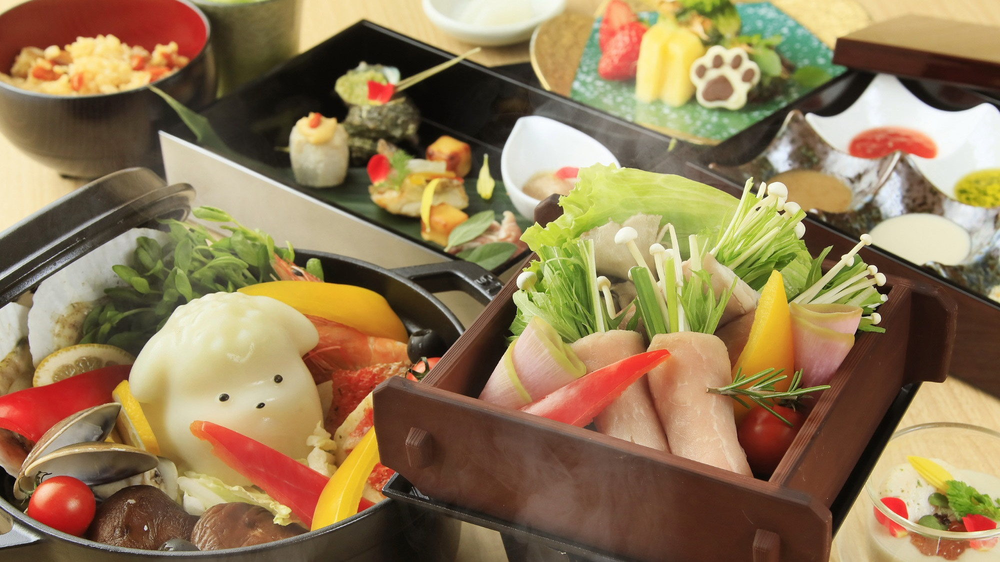 【夕食】ライト鍋会席　※イメージ